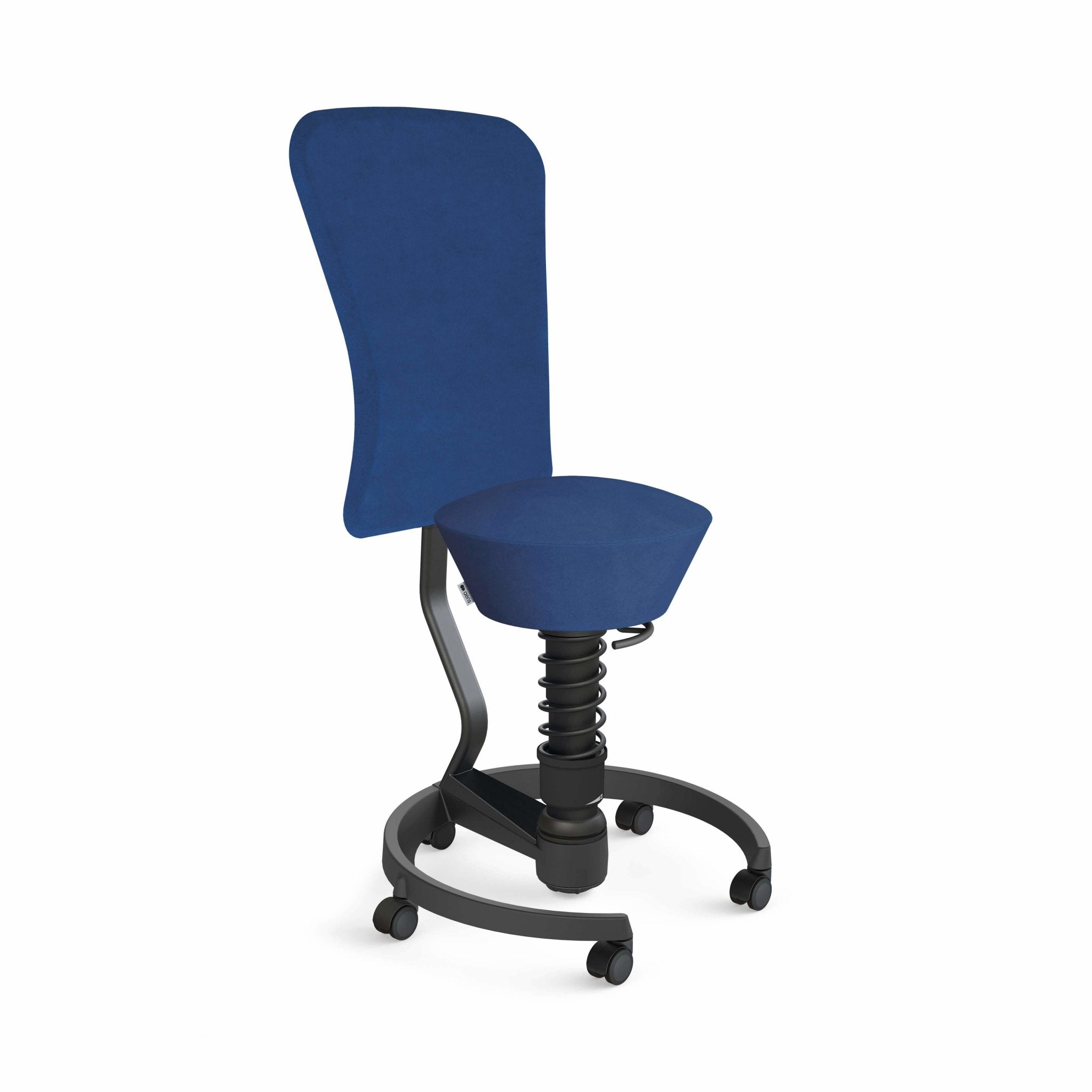 Aeris Swopper Active Sitting Chair with Adjustable Backrest and Casters - Ergonomic Office Stool for Home & Work - Black - Improve Posture While Working or Gaming