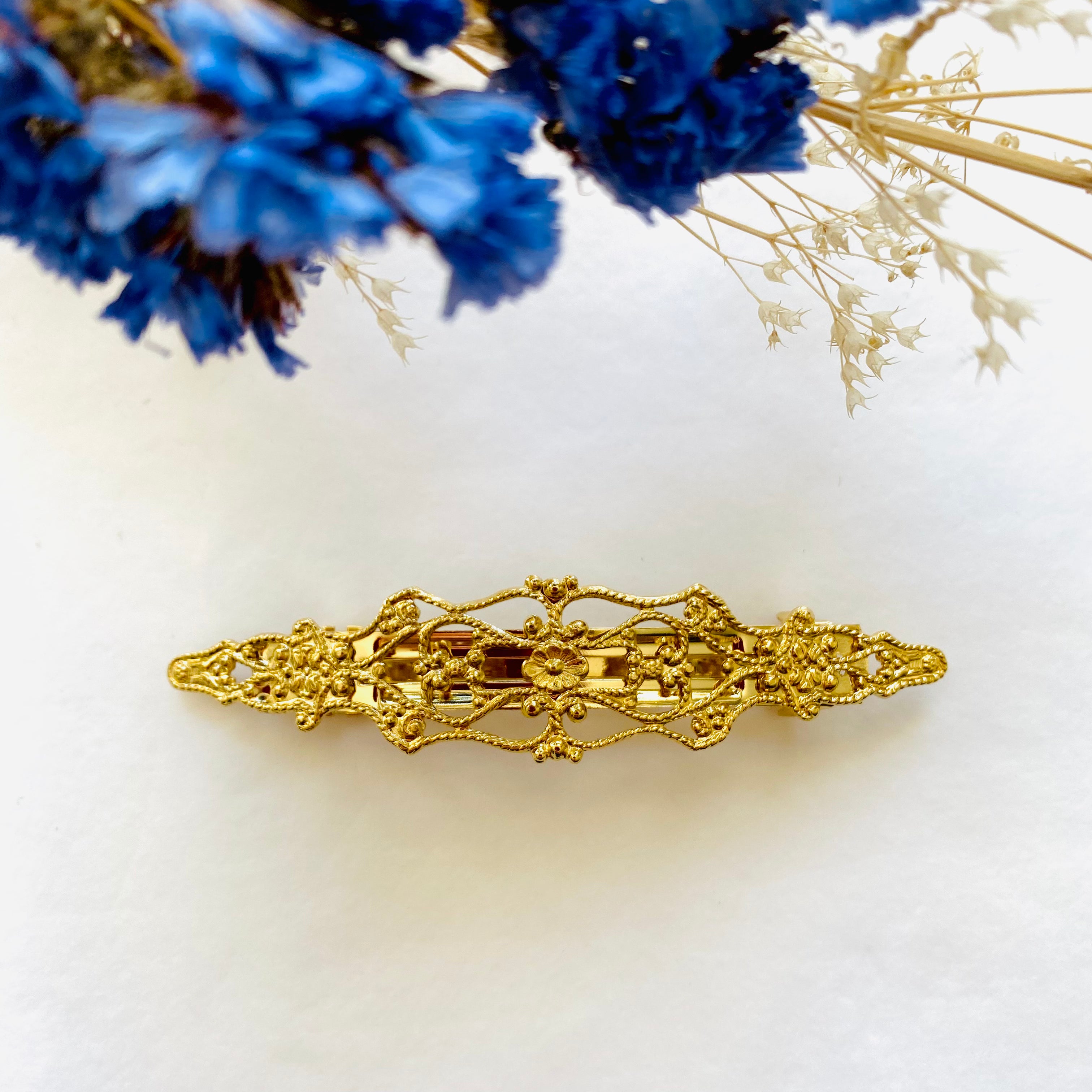 Enora Gold Hair Barrettes - Elegant Hair Clips for Women & Girls - Perfect for Weddings, Parties & Everyday Styling