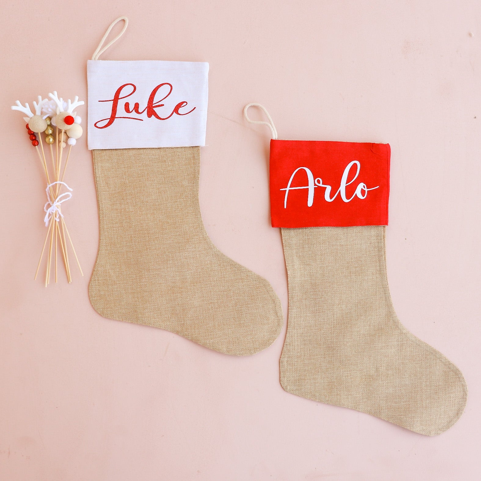 Personalized Christmas Stocking - Custom Name Embroidery Holiday Stocking for Fireplace Decor, Gift Giving & Family Traditions