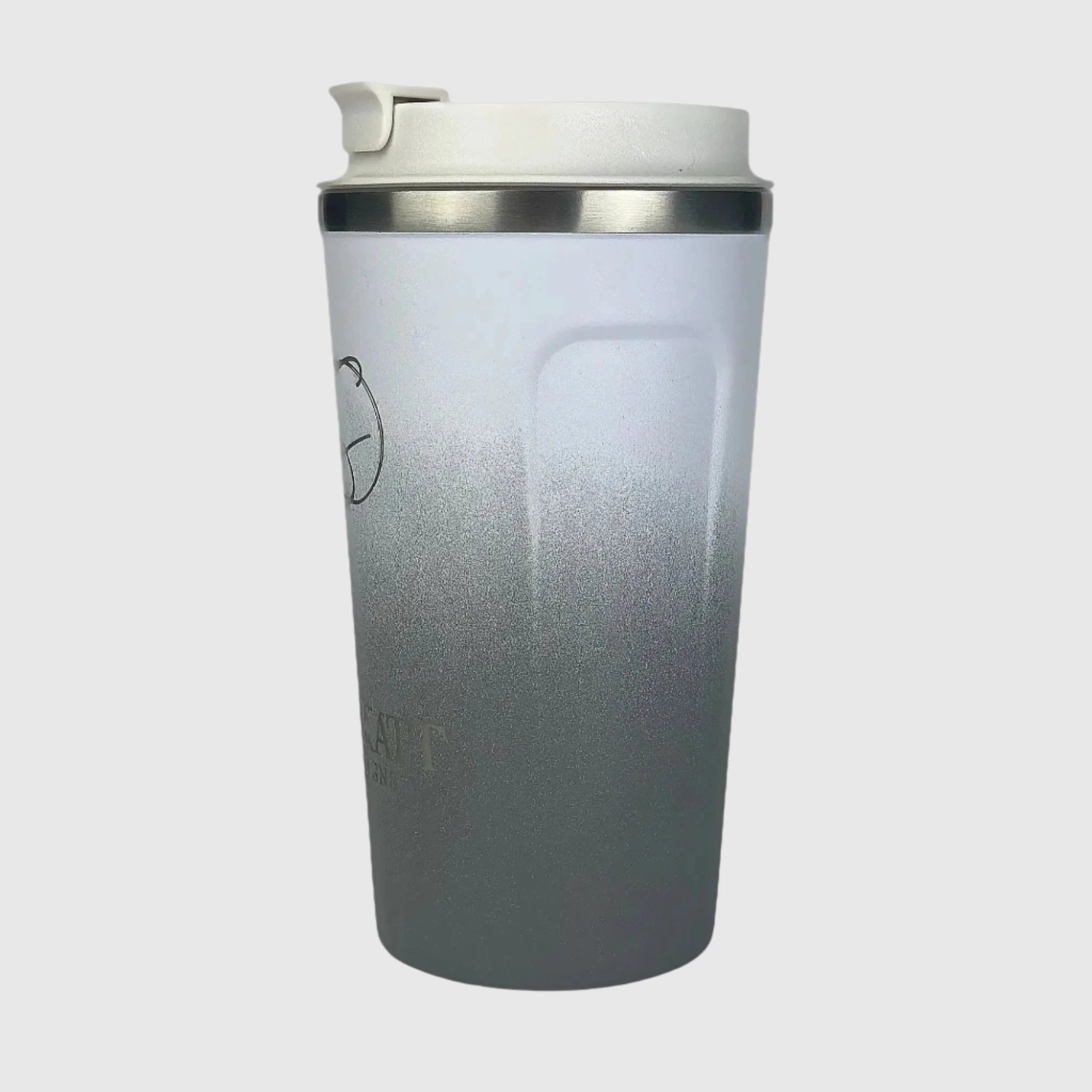 Premium Misty Grey Insulated Travel Coffee Mug - 500ml Stainless Steel Vacuum Flask - Perfect for Commuting, Camping & Office Use