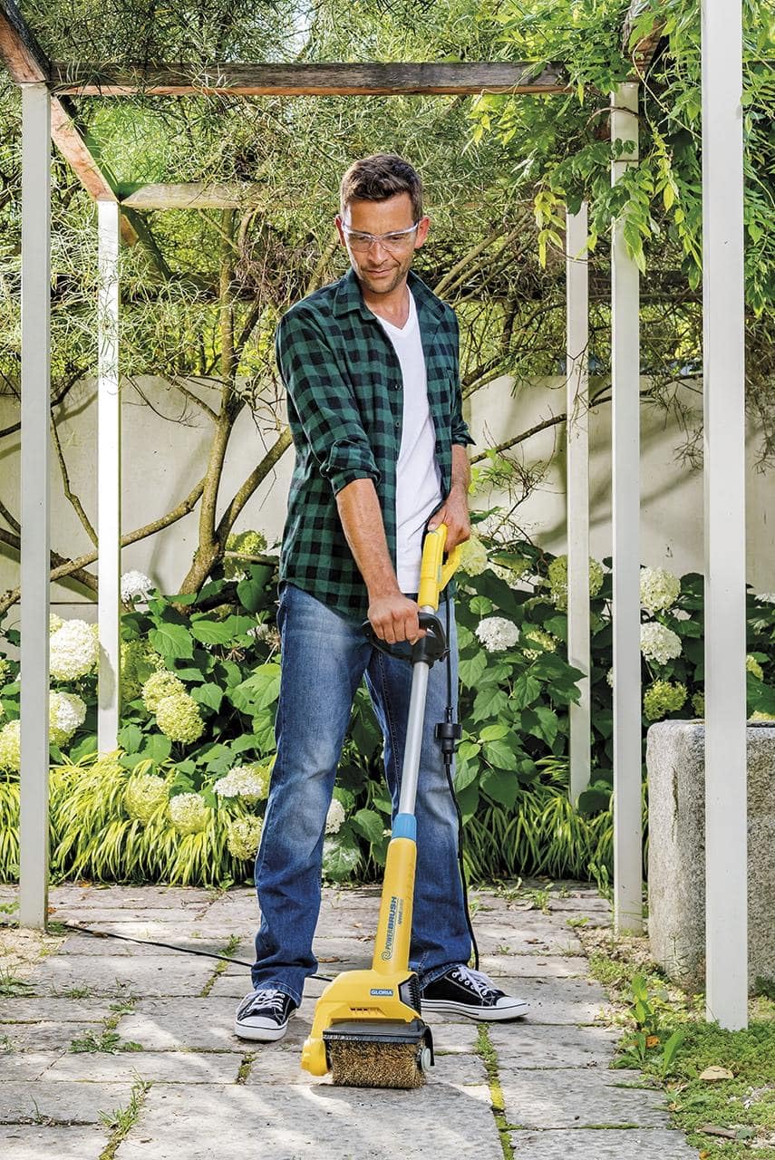 GLORIA PRO Wire Brush for Pavers & Stone Slabs | MultiBrush Cleaning Brush Accessory | Moss Remover & Patio Cleaner | Durable Brush for Joint & Surface Cleaning | Perfect for Driveway, Walkway & Outdoor Tile Maintenance