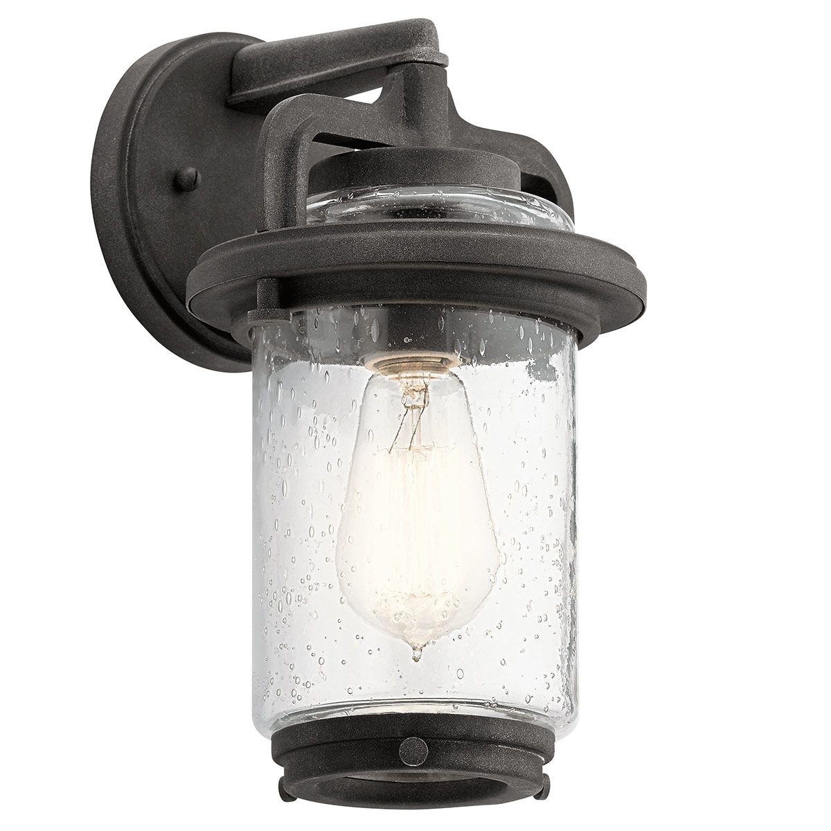 Andover 1 Light Small/Medium/Large Outdoor Wall Lantern - Weather Resistant Zinc Finish, E27 Socket, IP44 Rated - Perfect for Porch, Patio, Garden & Exterior Wall Lighting