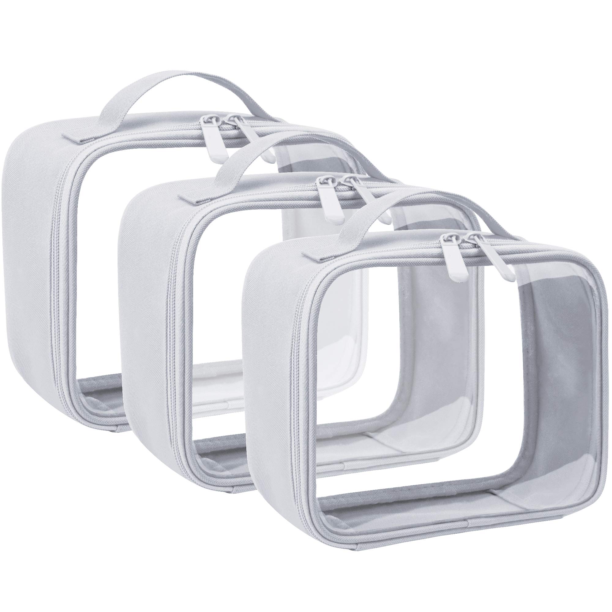 ANRUI TSA Approved Clear Travel Toiletry Bag for Carry-On Liquids, Cosmetics & Essentials - Perfect for Airplane, Gym & Weekend Trips