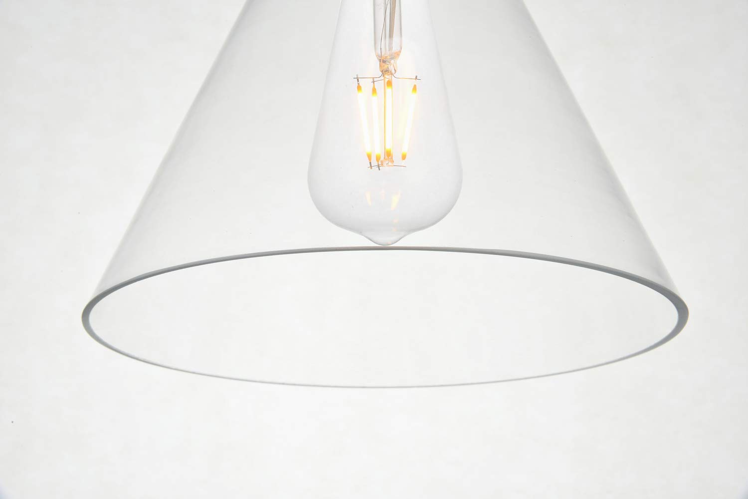 Destry 3-Light Black & Clear Glass Chandelier - Modern Ceiling Light Fixture for Dining Room, Bedroom or Living Room Lighting