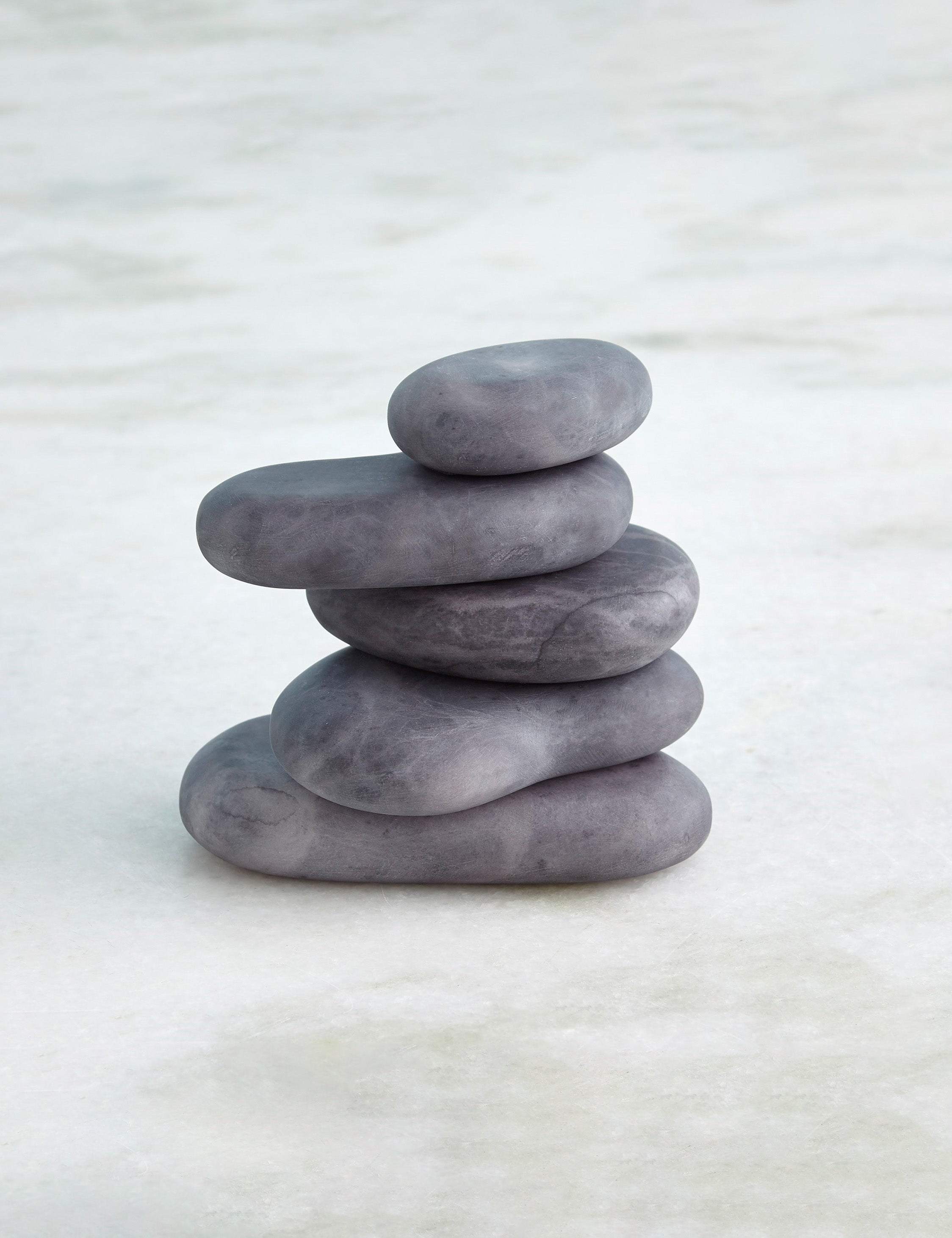 Natural Alabaster River Rocks Set of 5 - Smooth Decorative Stones for Home & Garden Decor, Zen Fountain, Aquarium, Terrarium, Landscaping | by Ashley Childers