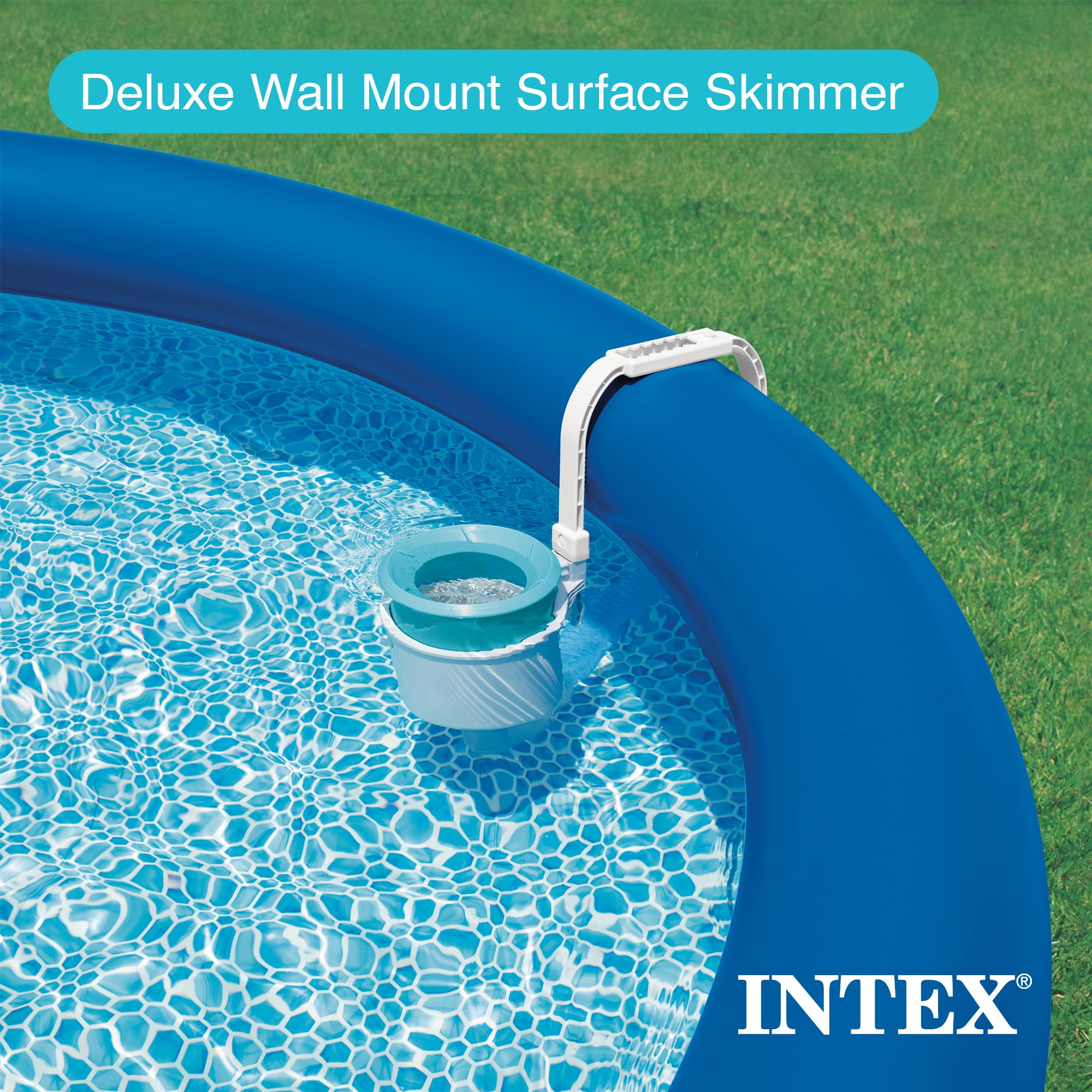 INTEX SX3000 Krystal Clear Sand Filter Pump - 3000 GPH Flow Rate for Above Ground Pools | Includes Deluxe Wall Mount Skimmer | Perfect for Backyard Pool Maintenance & Water Filtration