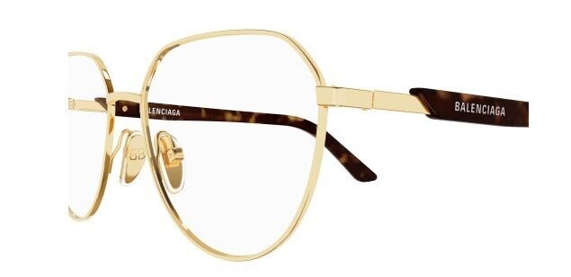 Balenciaga BB0249O 002 Gold Round Men's Eyeglasses - Stylish Designer Frames for Men | Perfect for Work, Casual Wear & Fashion Accessories