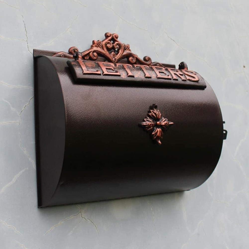 Aluminum Wall Mounted Mailbox Post Box with Newspaper Holder - Durable Outdoor Mailbox for Garden, Villa, and Home Decoration | Perfect for Front Yard, Porch, and Driveway