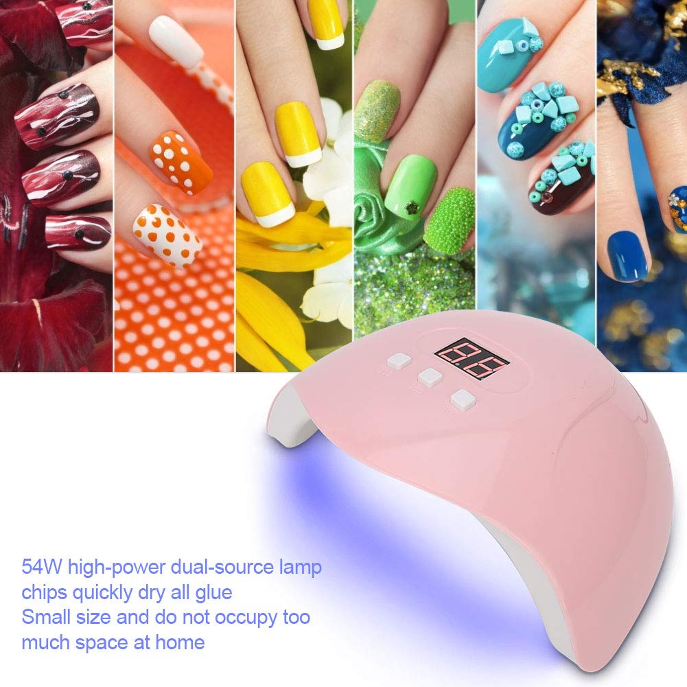 Professional LED UV Nail Gel Curing Lamp with LCD Display - Fast Drying for Hard Gel, Builder Gel & Gel Polish - Perfect for Home & Salon Manicures - Ideal for DIY Nail Art & Professional Nail Services (SUNX3)