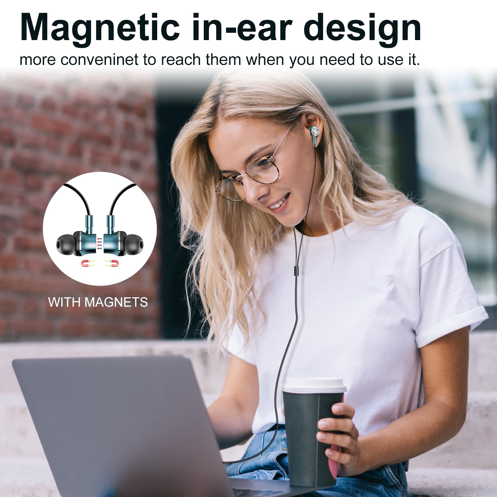 High-Quality USB C Wired Earbuds with Microphone - Noise Isolating Magnetic In-Ear Headphones for iPhone 15 Pro Max/Plus, iPad Pro, Samsung Galaxy S24 Ultra, MacBook, PC & Laptop - Perfect for Work, Gaming & Travel