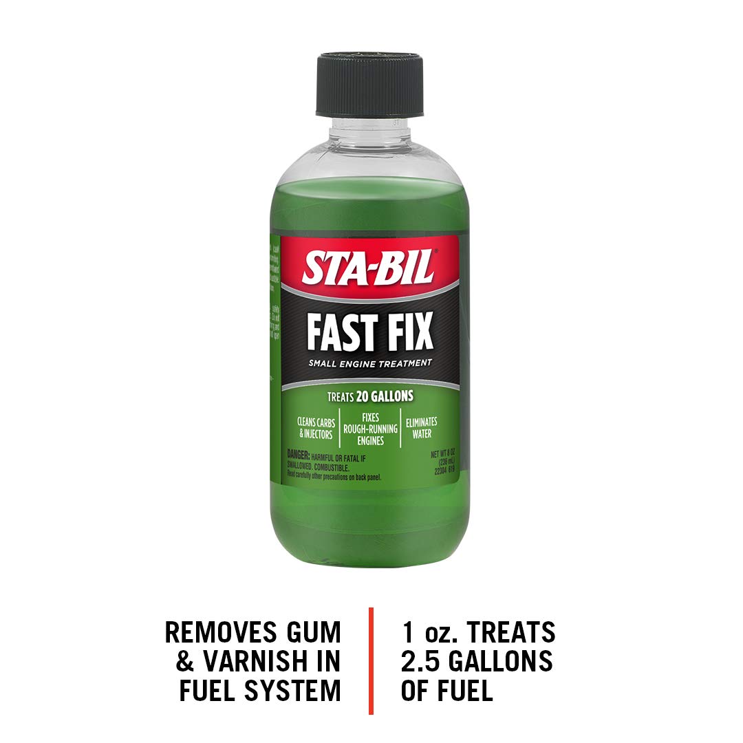 STA-BIL Fast Fix Small Engine Treatment - 8oz (12 Pack) | Carburetor & Fuel Injector Cleaner for Rough Running Engines | Eliminates Water & Improves Performance | Ideal for Lawn Mowers, Generators & Outdoor Power Equipment
