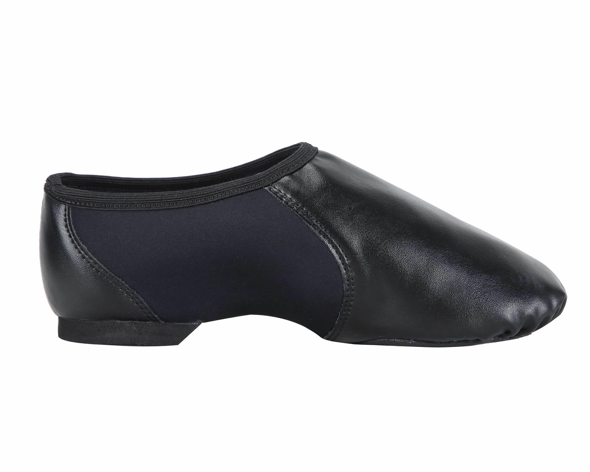 Linodes PU Leather Jazz Dance Shoes Slip-On with Circle Elastic for Girls & Boys - Toddler, Little Kid, Big Kid - Perfect for Ballet, Jazz, Tap & Dance Classes