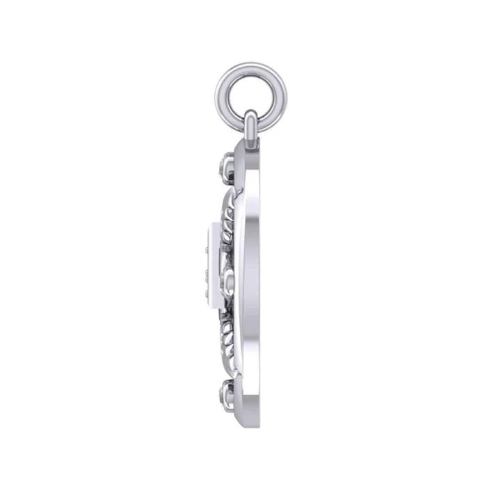 Growth and Protection Silver Triangle Wings Pendant with Gemstone - Perfect for Spiritual Healing, Meditation & Gift Giving