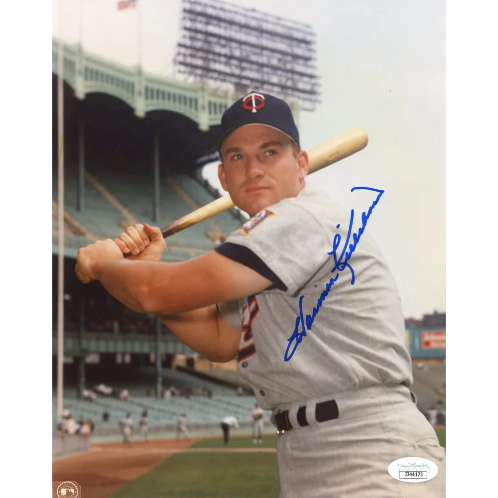 Harmon Killebrew Autographed 8x10 Photo with JSA COA - Minnesota Twins Baseball Memorabilia - Perfect for Sports Collectors and Man Cave Decor