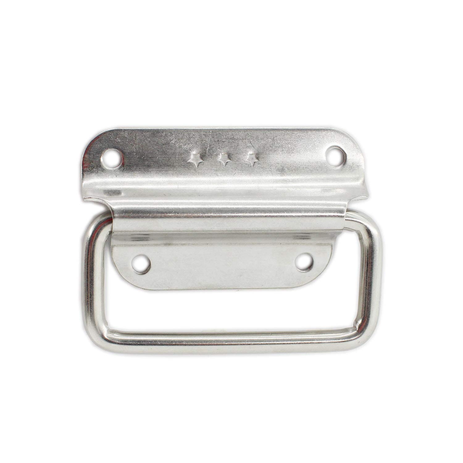 4 Pack Stainless Steel Cabinet Pull Handles - Foldable Boat Hatch Latch & Wardrobe Handle Accessories - Durable Toolbox & Door Chest Lifting Ring Pull - Perfect for Kitchen Cabinets, Wardrobes, Toolboxes & Marine Applications