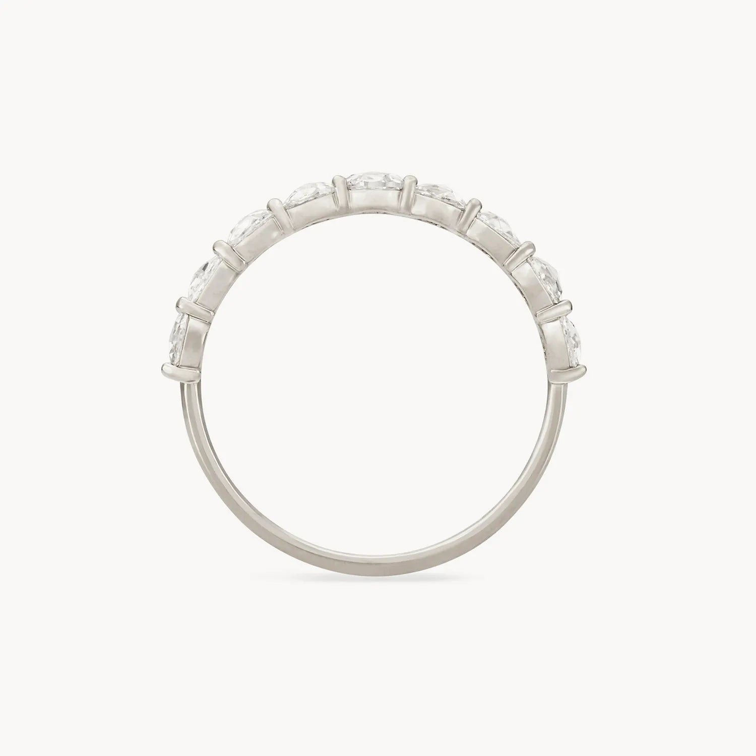 14K White Gold Large Moonglade Ring – Elegant Statement Jewelry for Weddings, Anniversaries & Special Occasions