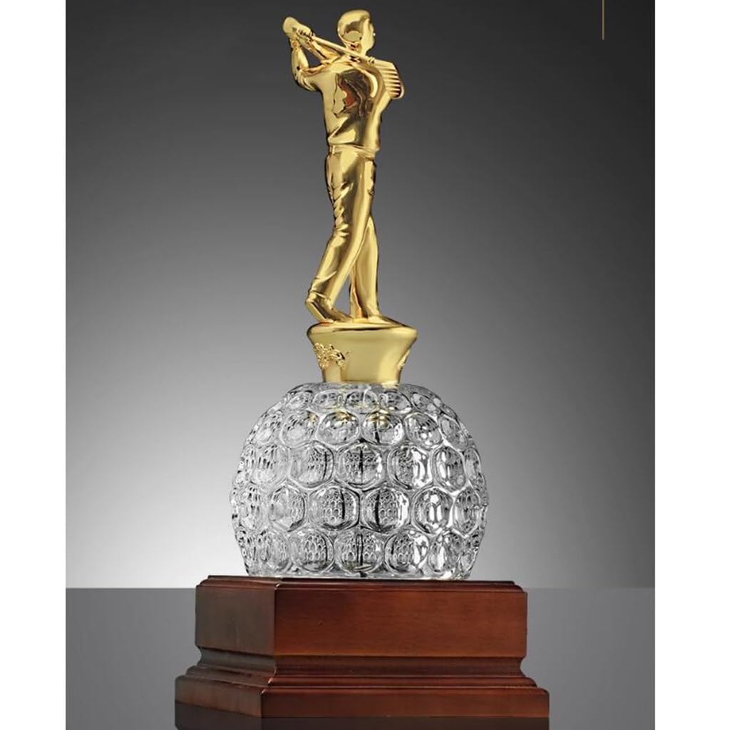 Premium Golf Trophy Awards - Gold Silver Bronze Champion Souvenir for International Golf League | 17x43cm Decorative Ornament | Perfect for Tournaments, Competitions & Office Decor