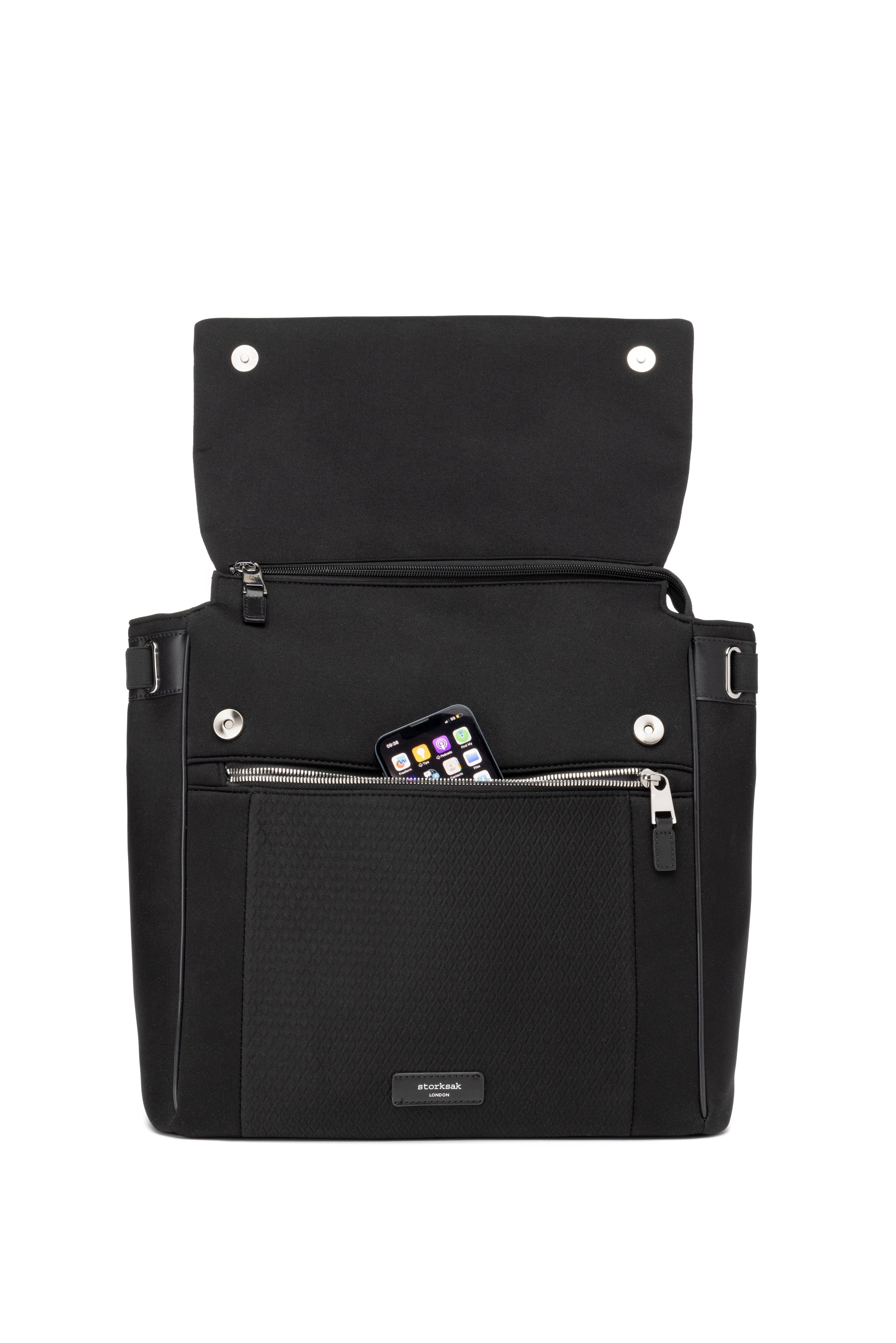 Storksak St James Scuba Changing Bag - Waterproof Diaper Bag for Moms, Baby Essentials Organizer with Insulated Bottle Pockets - Perfect for Travel, Daycare & On-the-Go Parenting