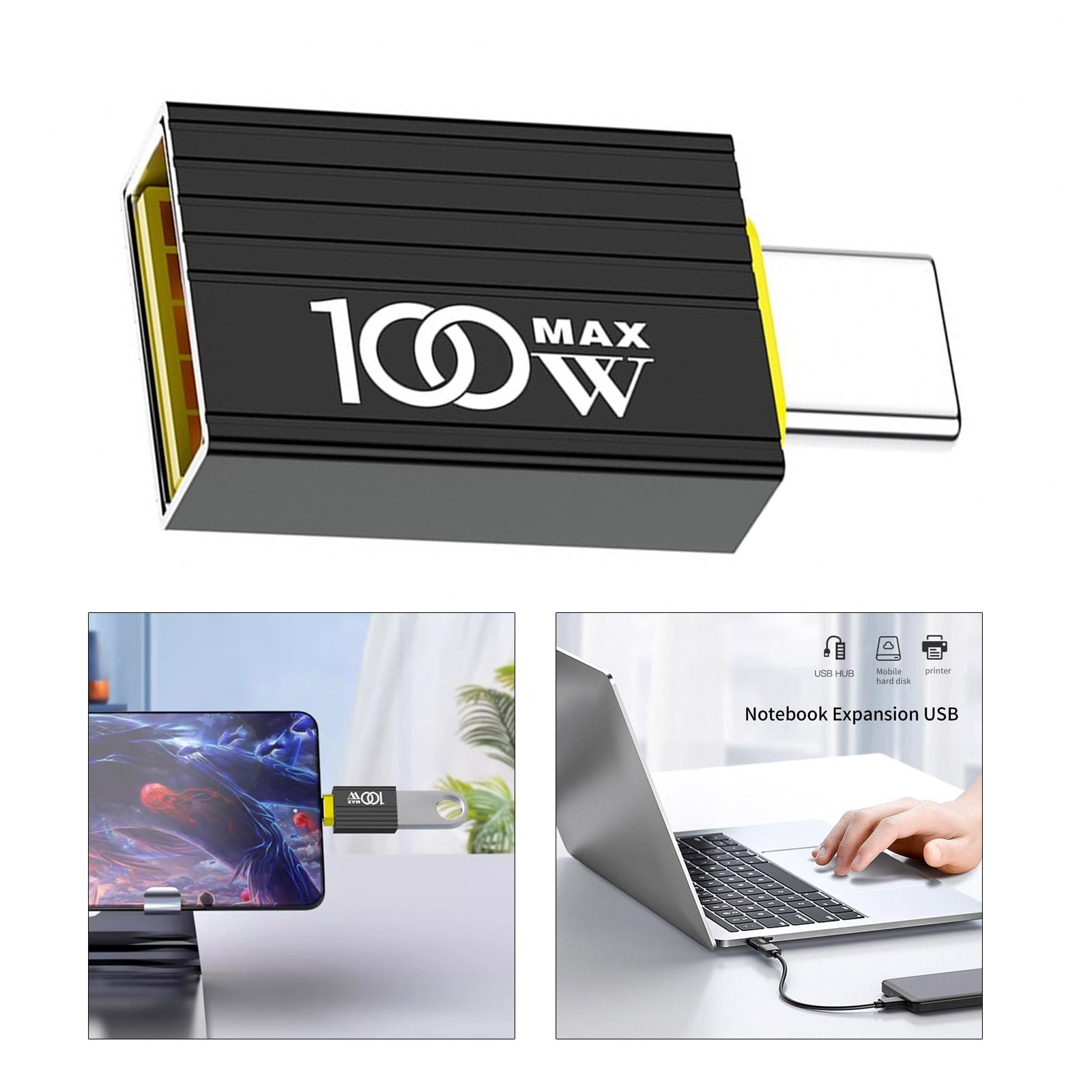 USB C to USB 3.0 Adapter 10Gbps - USB Type C Male to USB 3.0 Female OTG Converter - High Speed Data Transfer for MacBook, Dell, HP Laptops & PCs - Perfect for External Hard Drives, Flash Drives & Peripherals