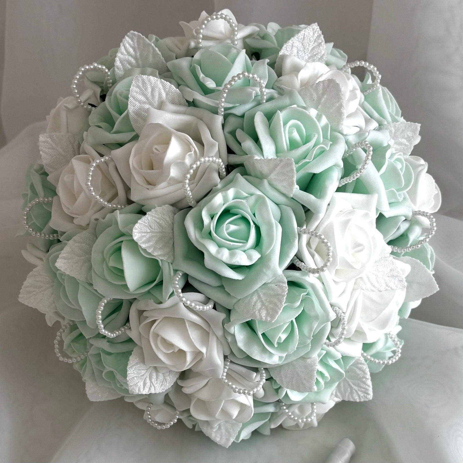 Artificial Wedding Bouquet & Boutonniere Set - Realistic Silk Bridal Flowers for Ceremony (FL73) | Perfect for Brides, Bridesmaids, and Wedding Decorations