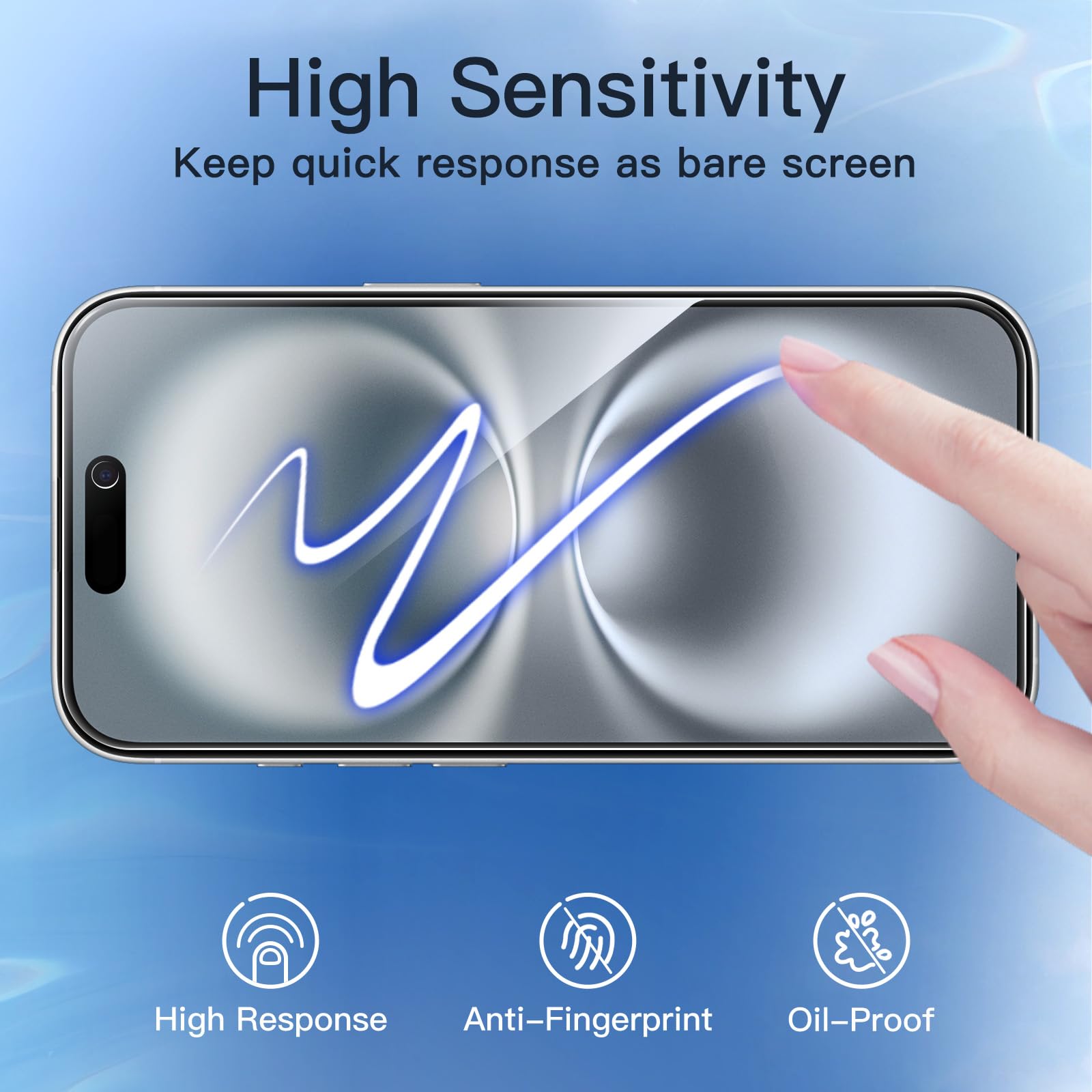 JETech Privacy Screen Protector for iPhone 16 (6.1-Inch) - Anti-Spy Tempered Glass with Easy Installation Kit - 2 Pack - Perfect for Office, Travel & Public Use