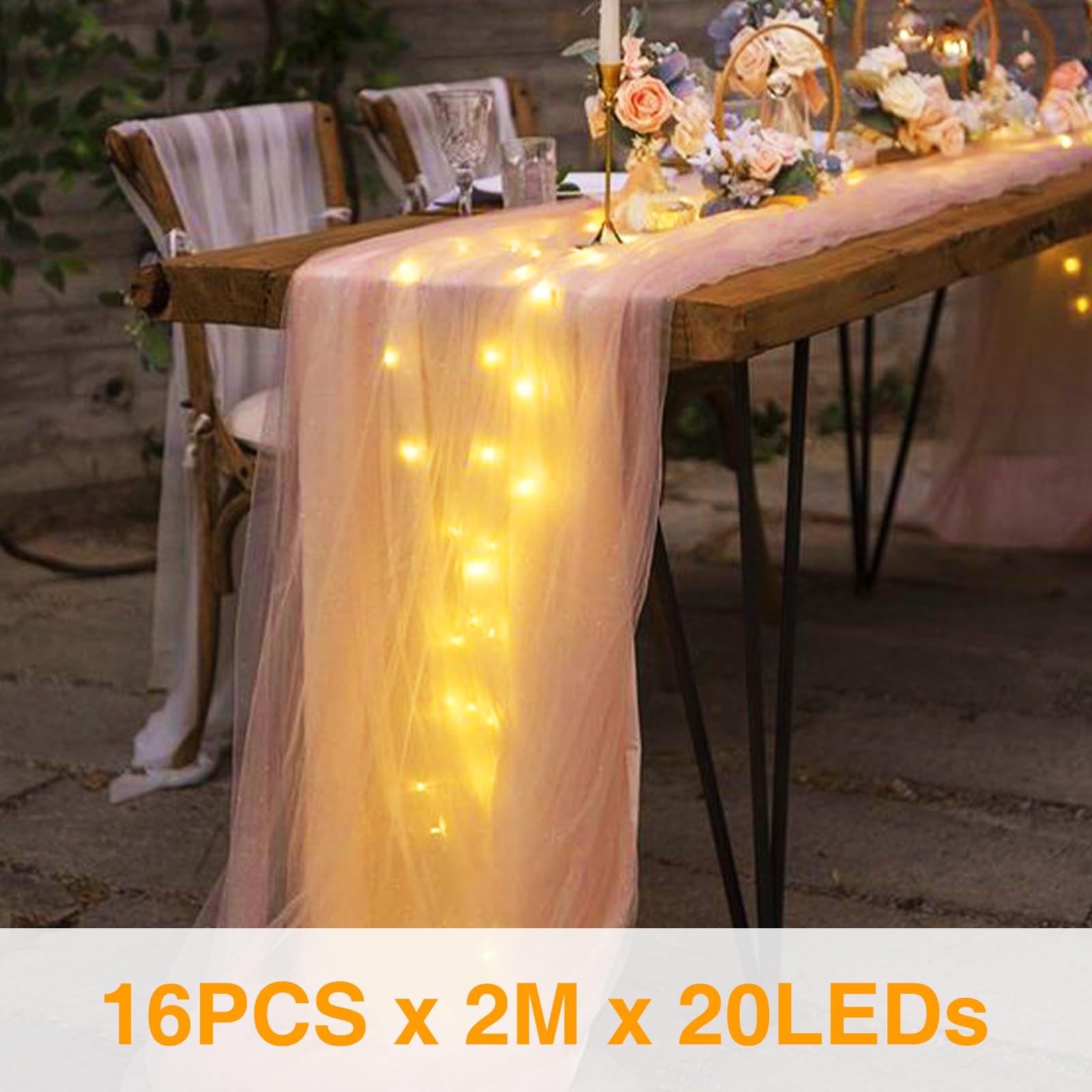 Onforu 16 Pack Battery Fairy Lights - 6.5ft 20 LED Waterproof String Lights for Wedding, Christmas & Home Decor
