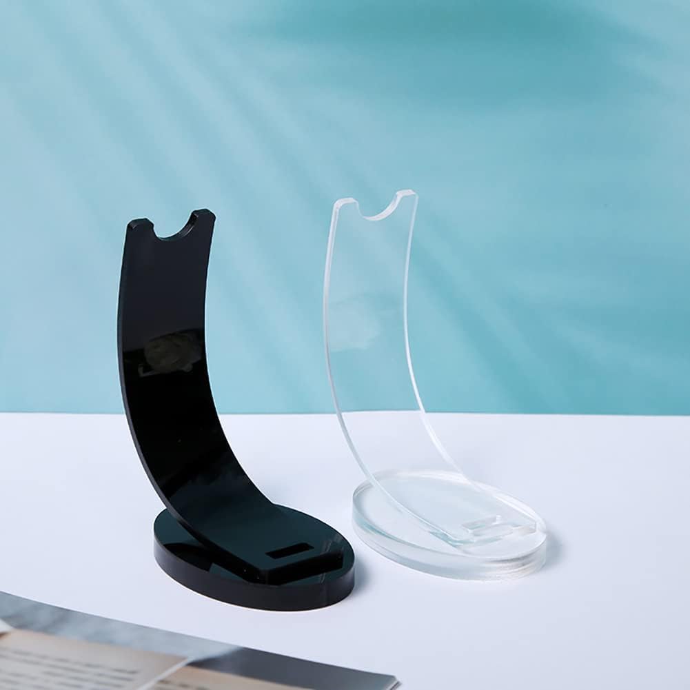 BWESOO Clear Acrylic Pen Holder Stand - Vertical Display Organizer for Fountain Pens, Ballpoint Pens & Makeup Brushes - Perfect for Office, Home Desk & Vanity Organizing