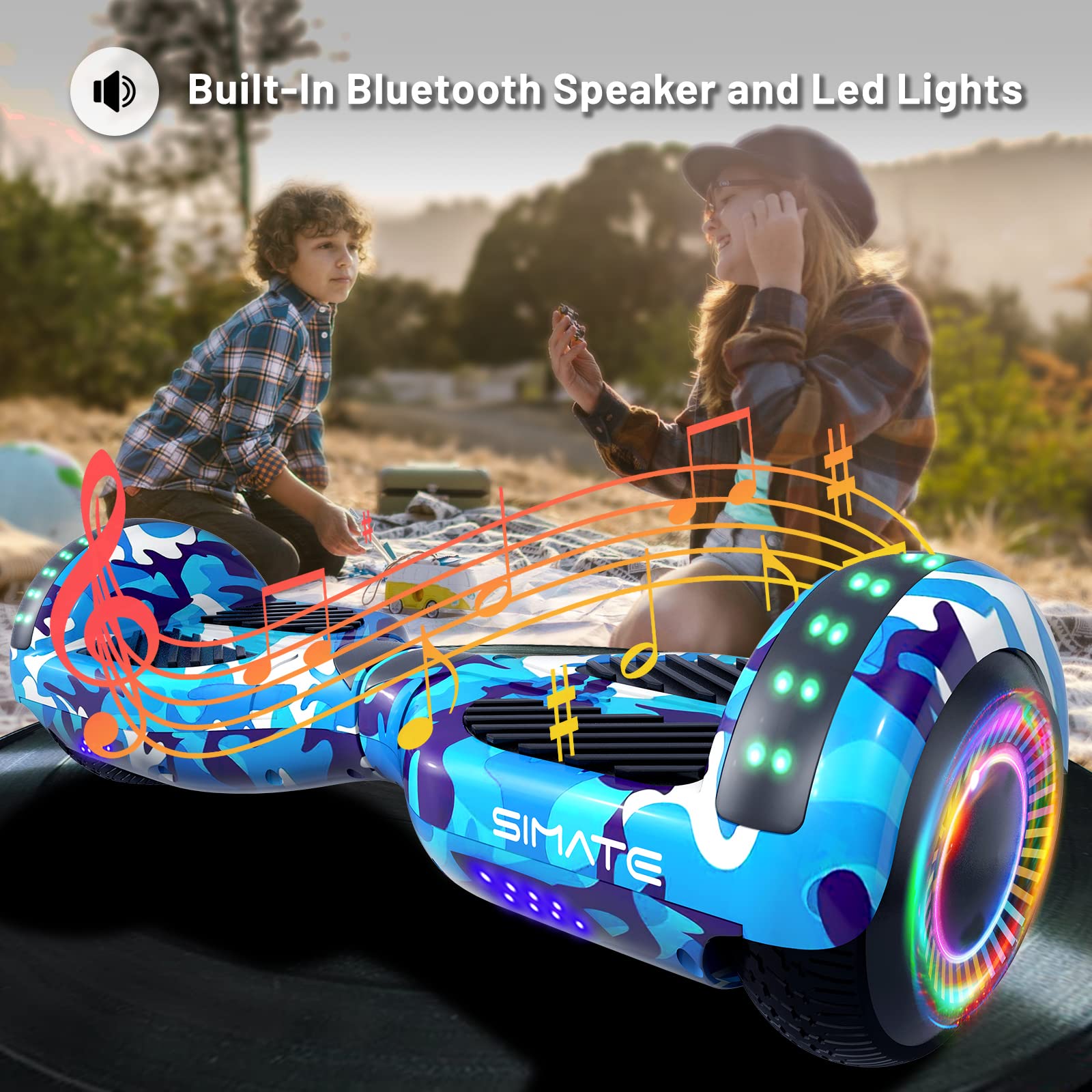 Self Balancing Hoverboard with Seat & Go-Kart Attachment - 6.5