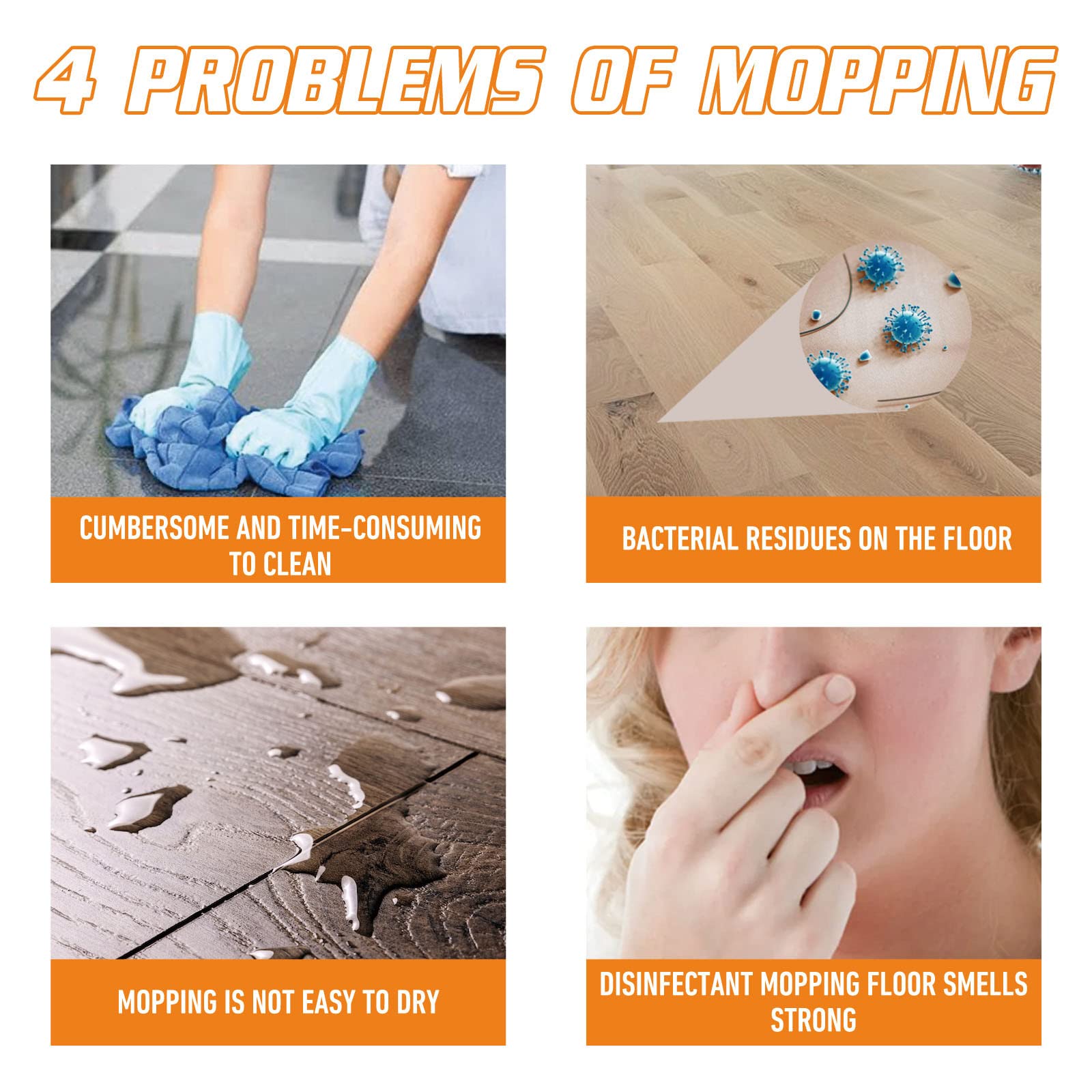 Powerful Floor Cleaner for Wood & Tile - Multipurpose Concentrate (3-Pack) - Home & Office Use