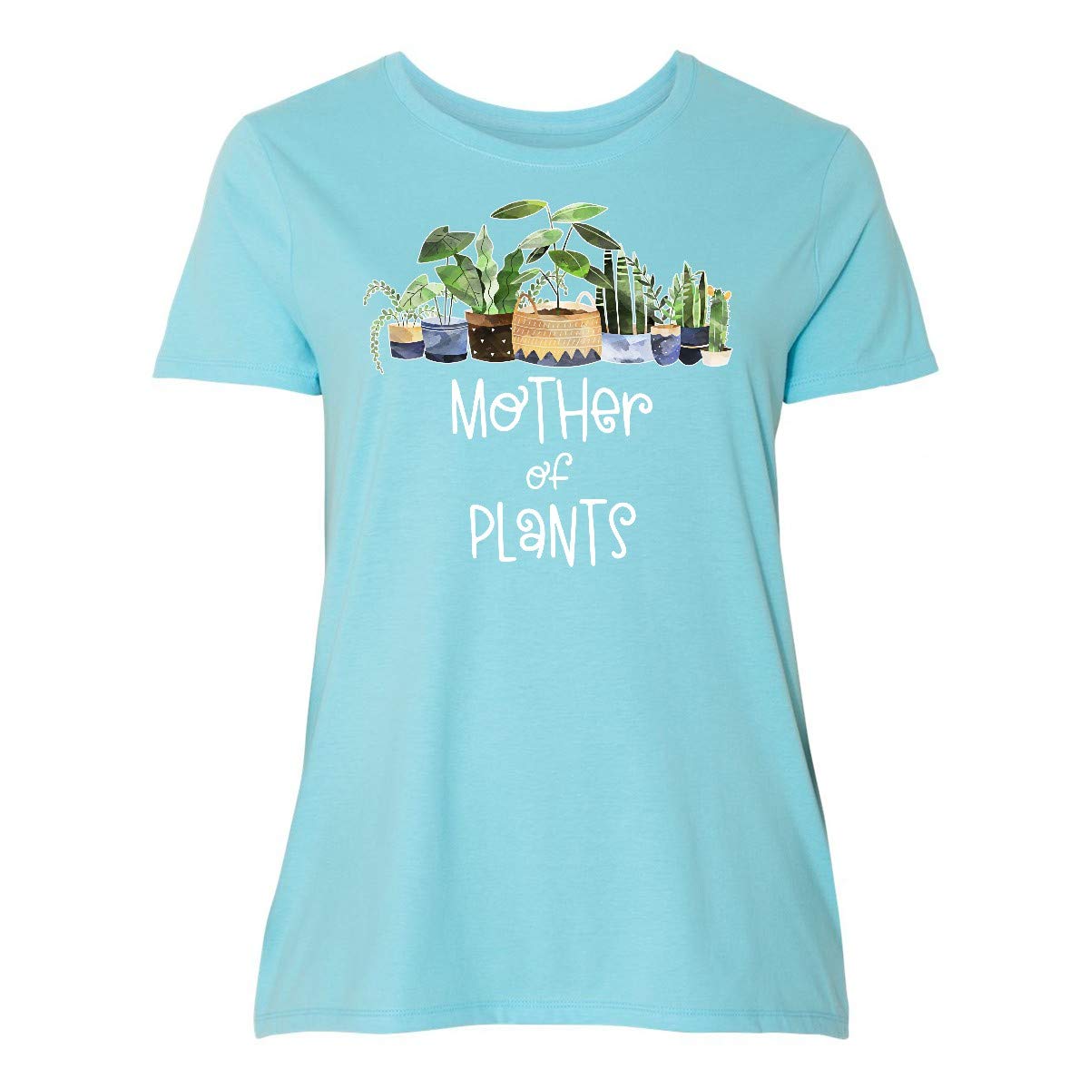 Inktastic Mother of Plants Women's Plus Size T-Shirt - Comfortable Plant Lover Tee for Gardening, Casual Wear & Earth Day Celebration