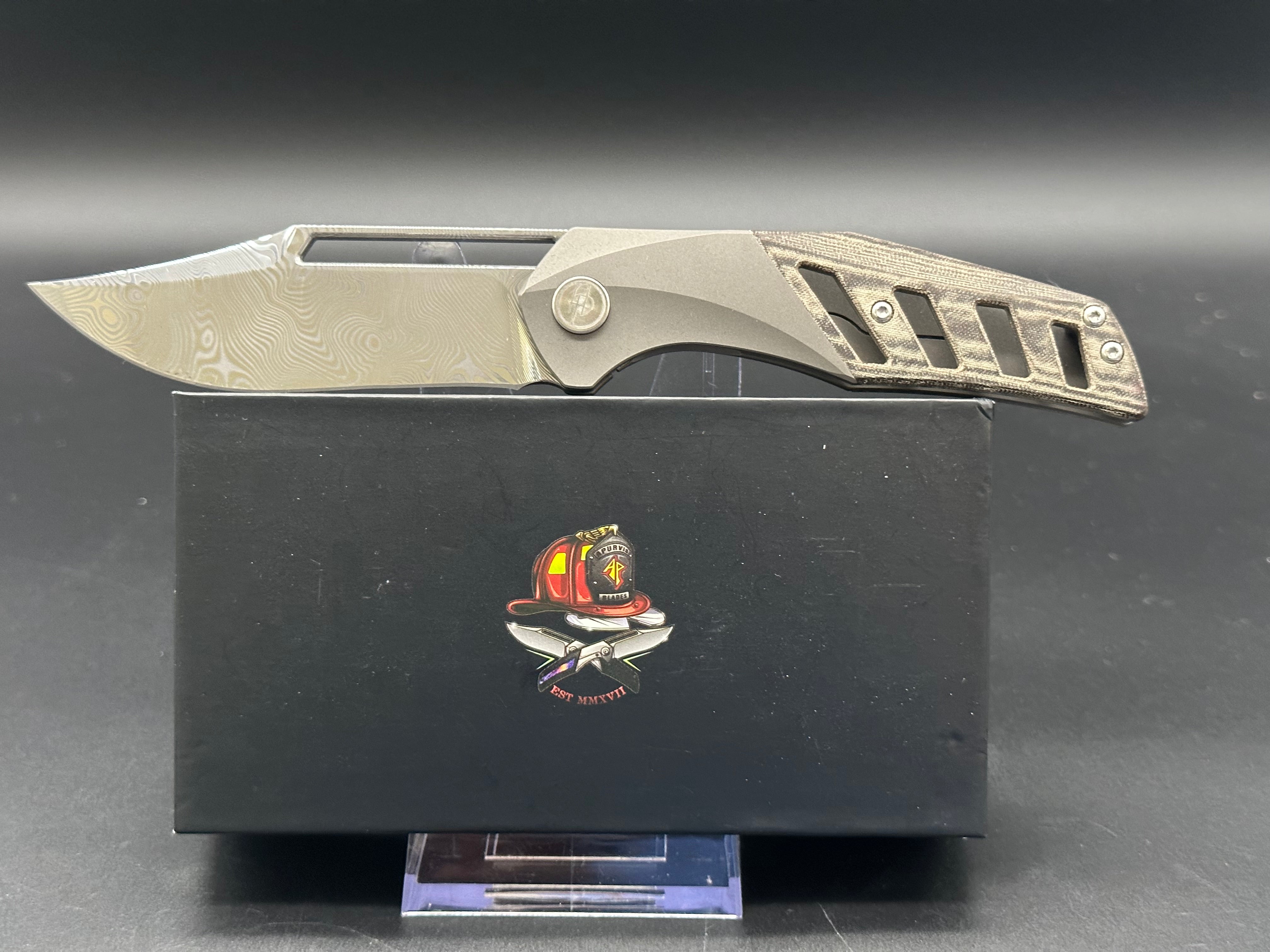 Apurvis Primordial MK3 Limited Edition - Exclusive Damasteel & Timascus Folding Knife (Only 20 Made) | Premium EDC Pocket Knife for Collectors & Outdoor Enthusiasts