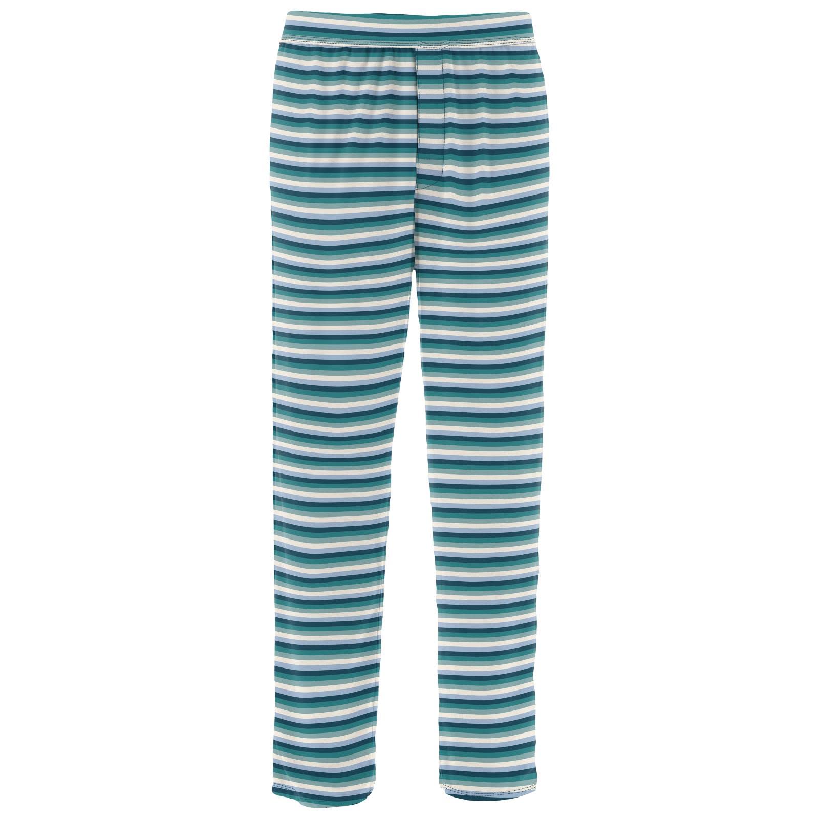 KICKEE Men's Bamboo Print Pajama Pants - Ultra Soft Sleepwear & Lounge Pants for Men - Perfect for Relaxing at Home, Lounging & Sleeping