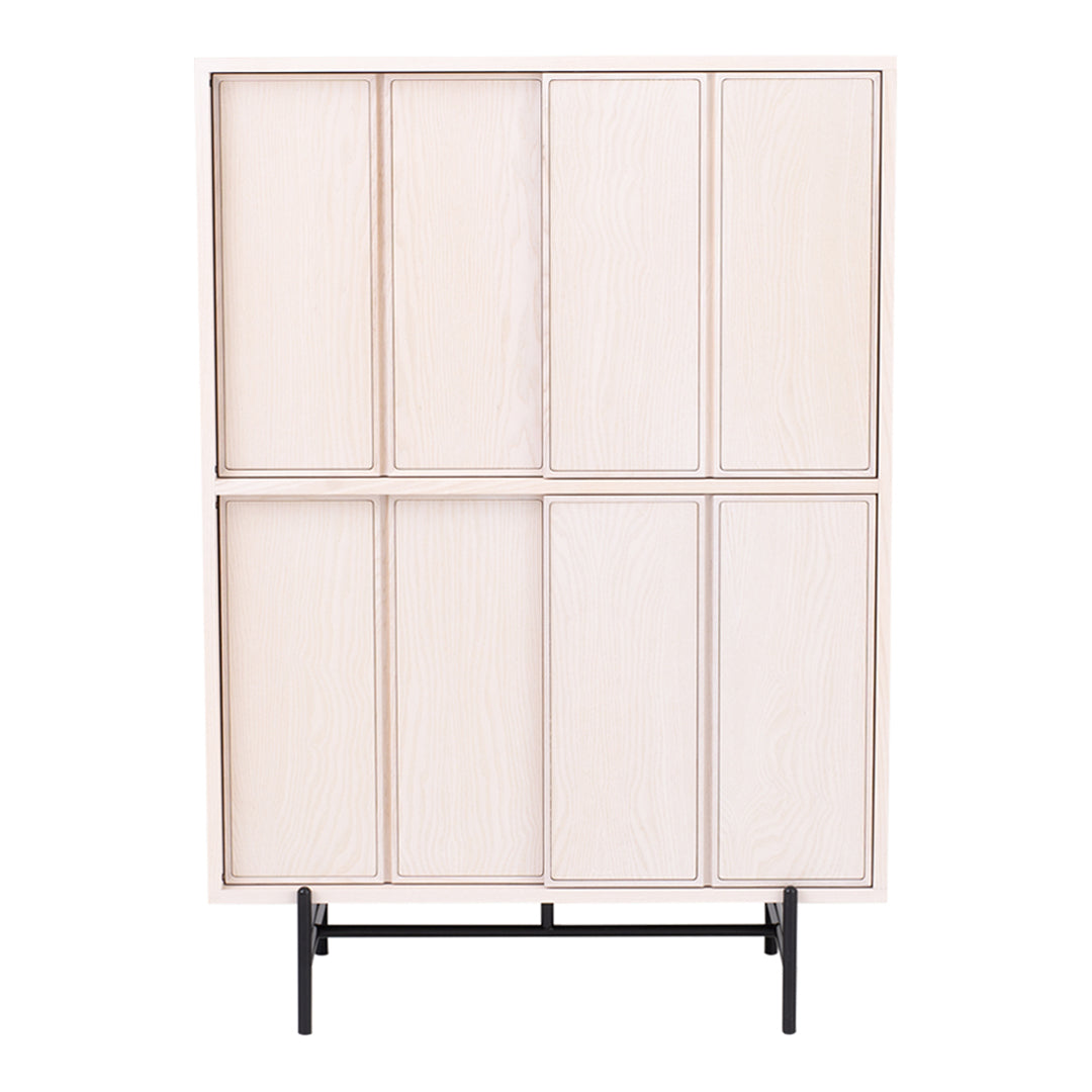 Premium Canvas Tall Cabinet with Wood Doors - Stylish Storage Solution for Living Room, Bedroom & Office