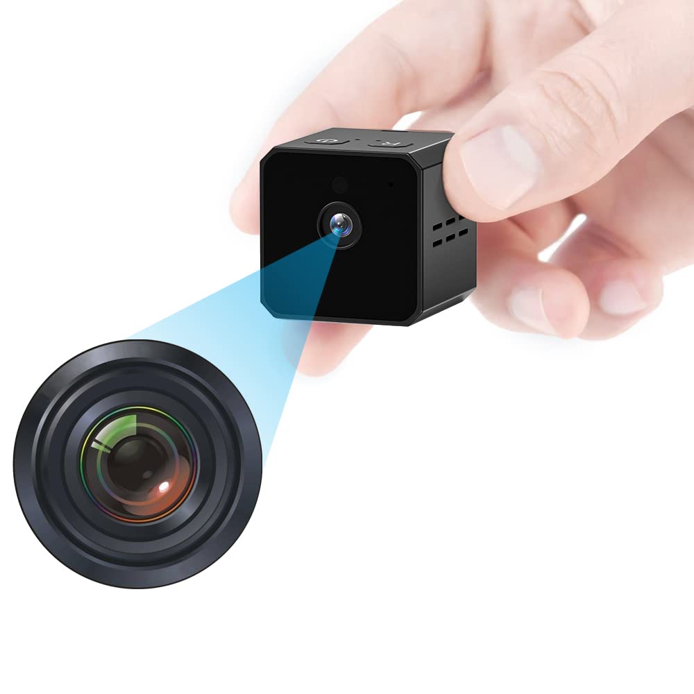 DICPHIL 1080P Mini Hidden Camera - Wireless Spy Camera with Night Vision & Motion Detection | Portable Surveillance Camera for Home Security, Business Monitoring, Baby Care & Nanny Cam