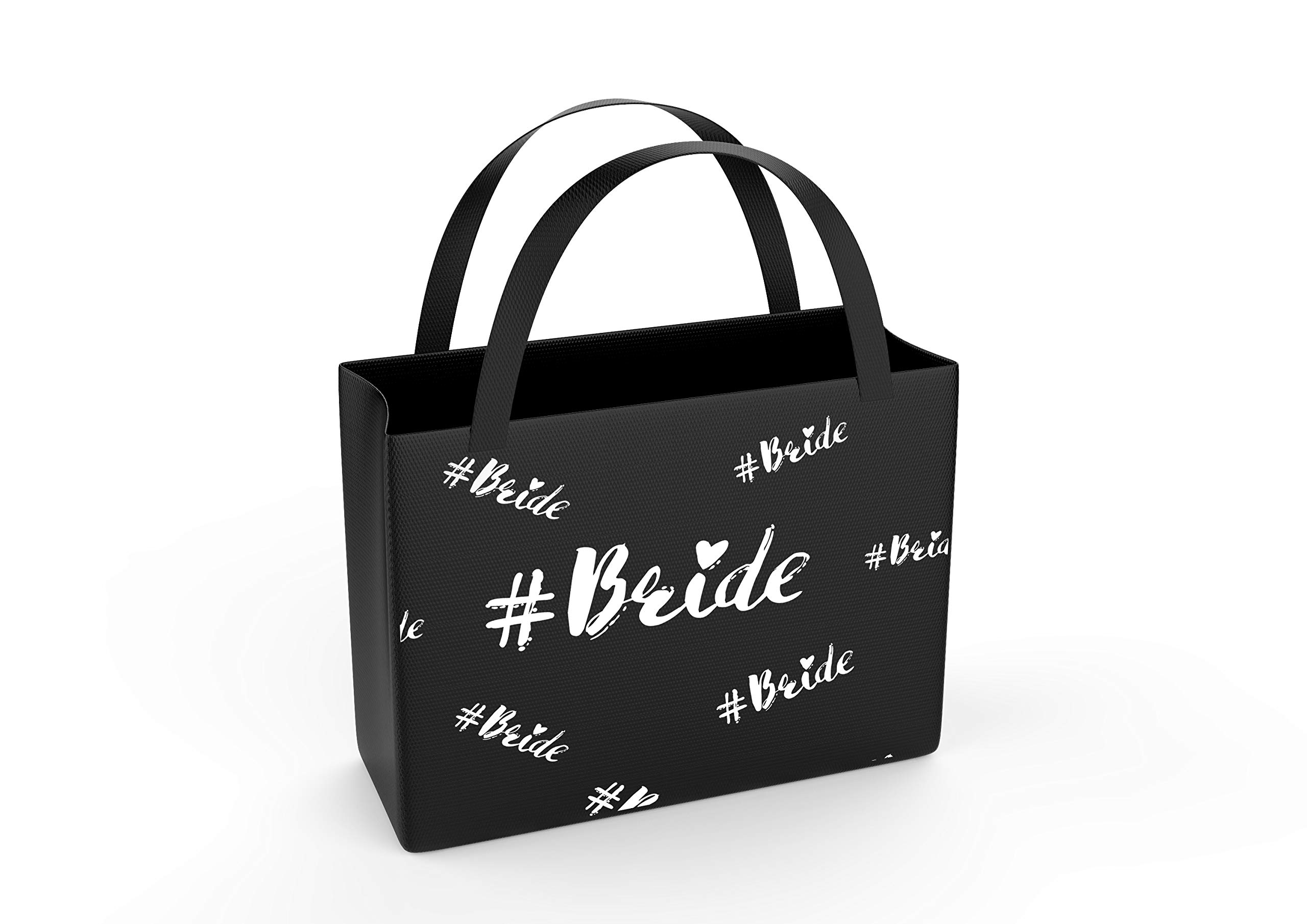 Bridesmaid Tote Bags 12x13 Inch - 5 Pack Wedding Party Gift Set for Bride Tribe, Team Bride Accessories & Bachelorette Party - Perfect for Bridal Shower, Wedding Prep & Girls' Getaway