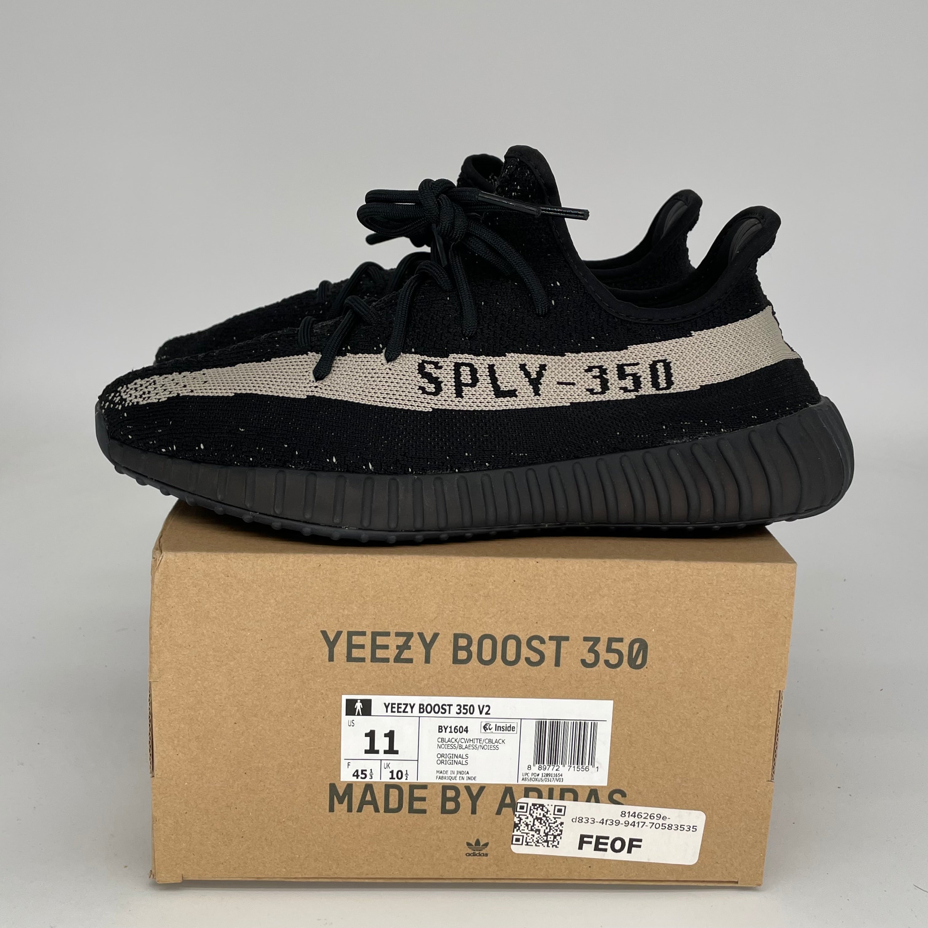 Adidas Yeezy Boost 350 V2 Core Black/White - Men's Size 11 Sneakers (BY1604) | Running, Gym & Casual Wear
