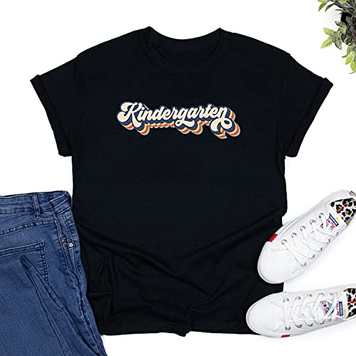 Vintage Kindergarten Teacher T-Shirt - Back to School & First Day Outfit - Long Sleeve, Sweatshirt & Hoodie Options - Perfect Teacher Gift & Team Apparel for Classroom Celebrations