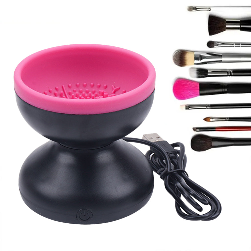 Portable Electric Makeup Brush Cleaner Machine - Automatic USB Cosmetic Brush Cleaner Tool for All Size Beauty Brushes | Perfect for Home, Travel & Professional Makeup Artists