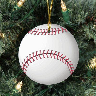 Personalized Baseball Ceramic Christmas Ornament - Custom Sports Gift for Baseball Fans | Perfect for Holiday Decorations, Tree Toppers & Team Spirit Gifts