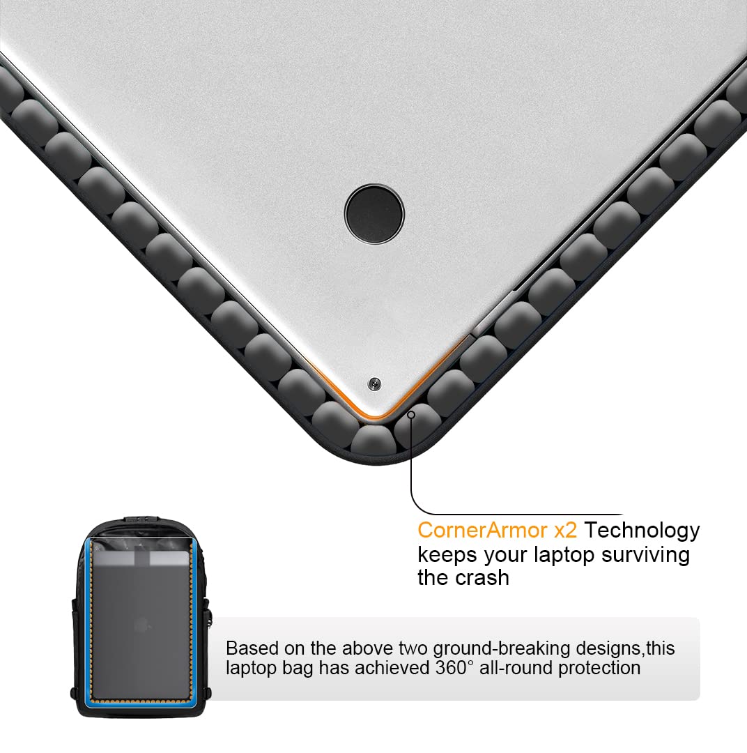 Tzowla Anti-Theft Laptop Backpack for Men & Women - 15.6 Inch USB Charging College Bookbag with Lock - Durable Canvas Rucksack for School, Work & Travel - Dark Grey | Perfect for Commuting, Business Trips & Campus Life