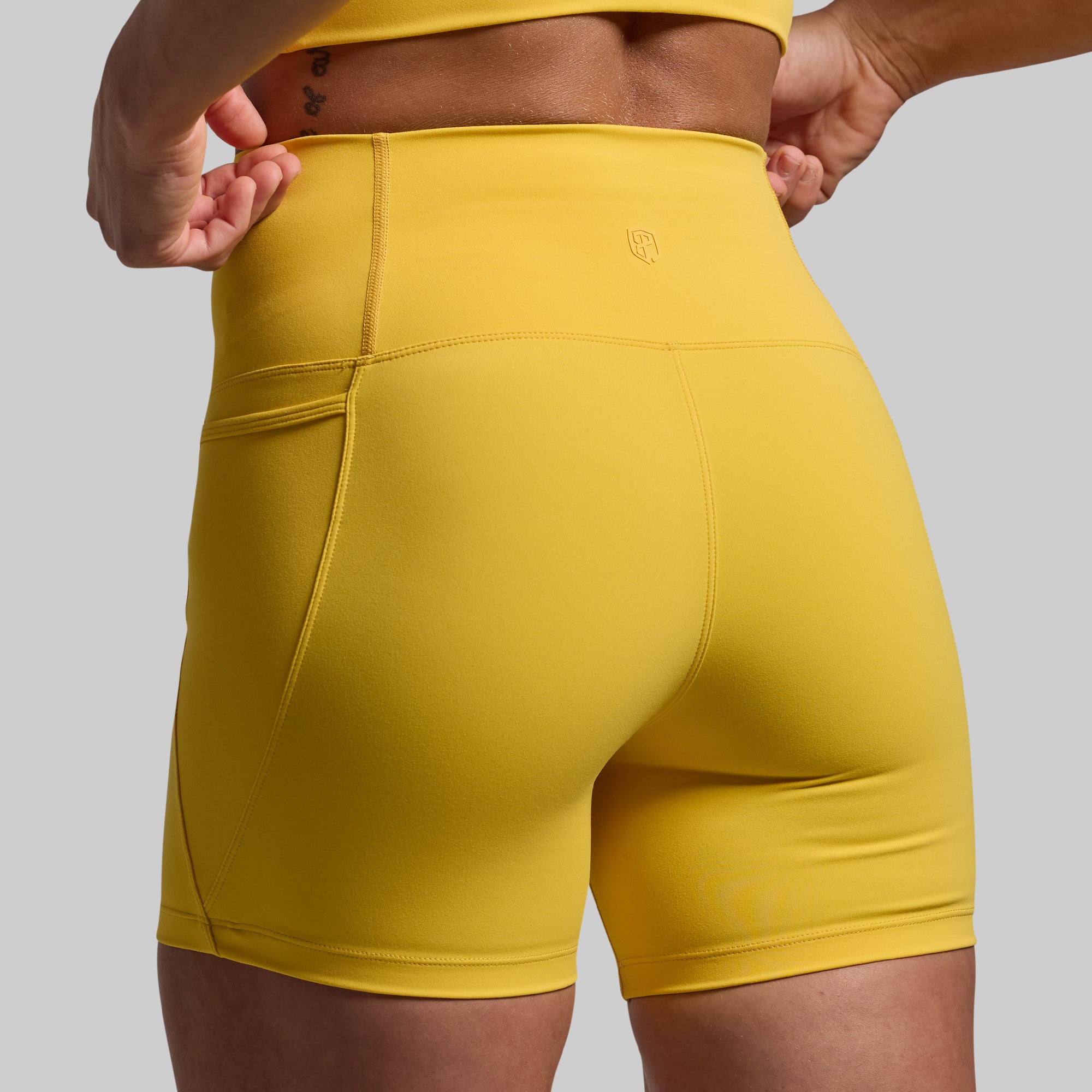 Stylish Eccentric Short Set in Gold - Trendy Summer Outfit for Casual Wear & Beach Vacations