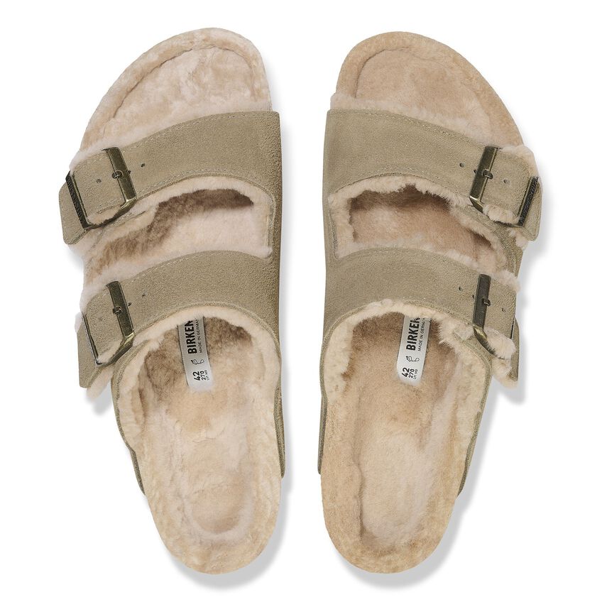 Birkenstock Arizona Shearling Suede Leather Sandals - Comfortable & Stylish Unisex Footwear for Indoor & Outdoor Wear - Perfect for Casual, Travel, and Everyday Use