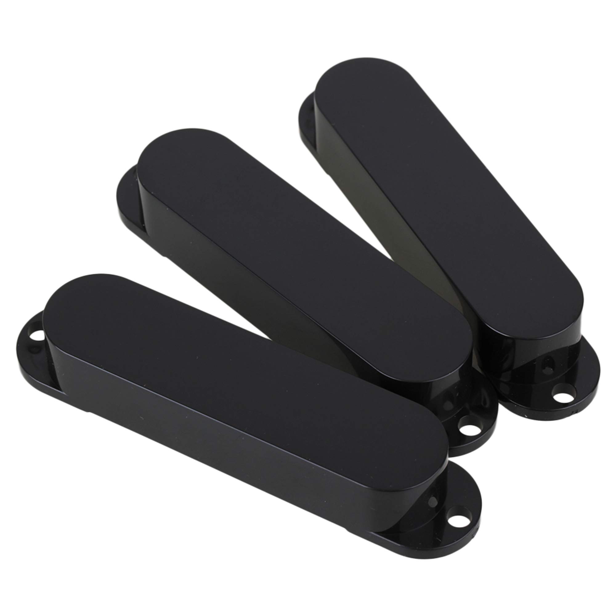 Lovermusic 82mm Black Plastic Closed Shell Electric Guitar Single Coil Pickup Covers (3-Pack) - Perfect for Fender Stratocaster, Telecaster & DIY Guitar Upgrades