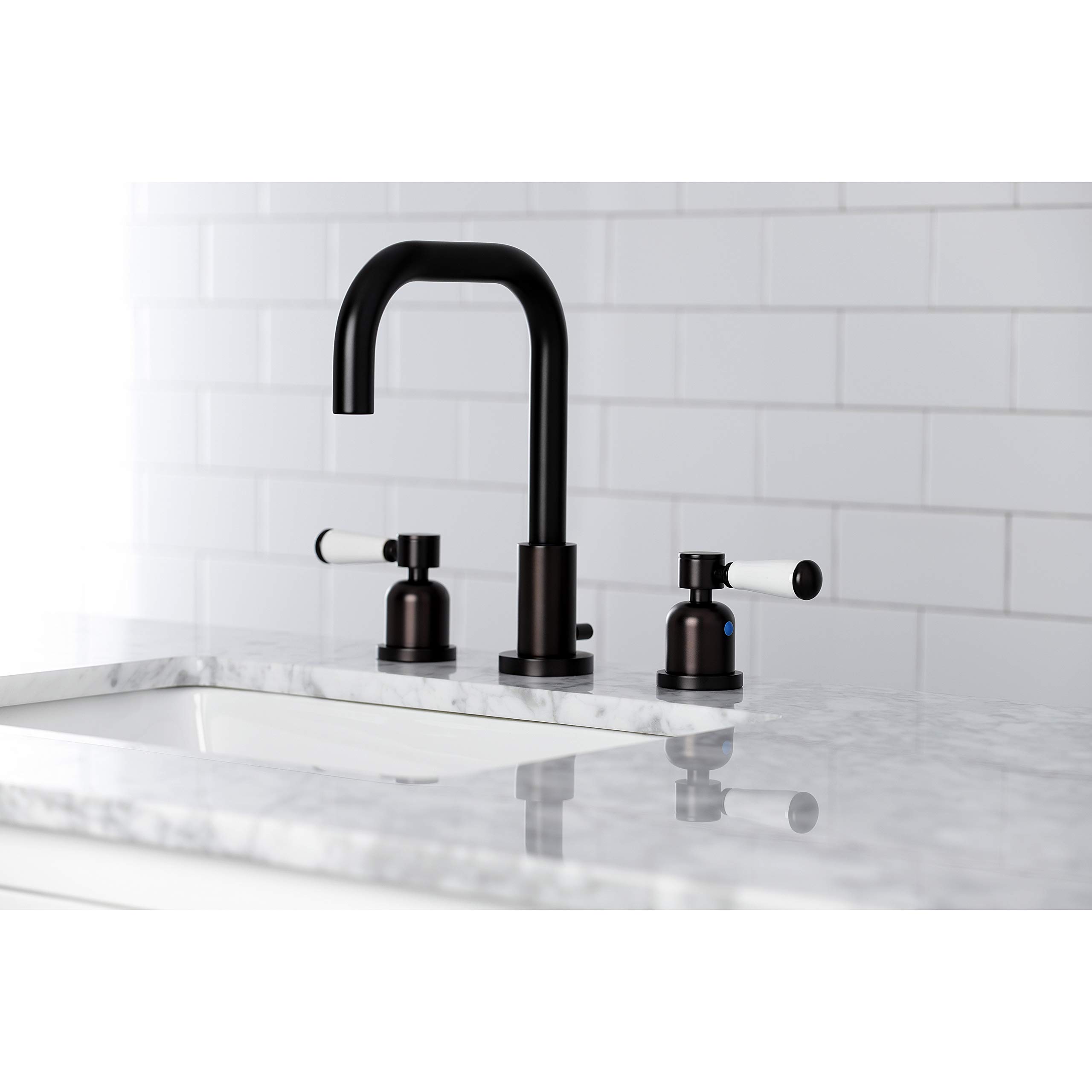 Kingston Brass FSC8935DPL Paris Widespread Bathroom Faucet - Oil Rubbed Bronze Finish, 11.06 x 6.81 x 9.5 Inches - Perfect for Modern Bathroom Vanities and Powder Rooms