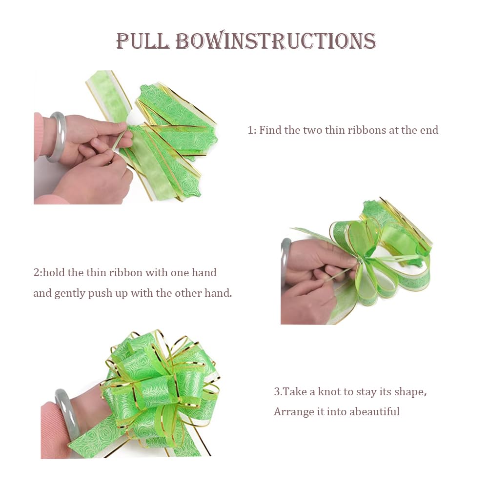 6-Piece Silver Pull Bow Gift Wrapping Ribbons - 6 Inch Wedding Present Bows for Packages, Gift Baskets, Christmas Decorations, Bridal Showers & Party Supplies (Perfect for Holiday Gifts, Wedding Favors & Festive Decor)