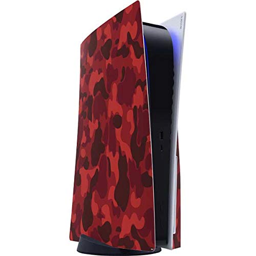 Skinit PS5 Console Skin Decal - Red Street Camo Design | Protective Vinyl Cover for PlayStation 5 | Perfect for Gaming Setups & Home Entertainment