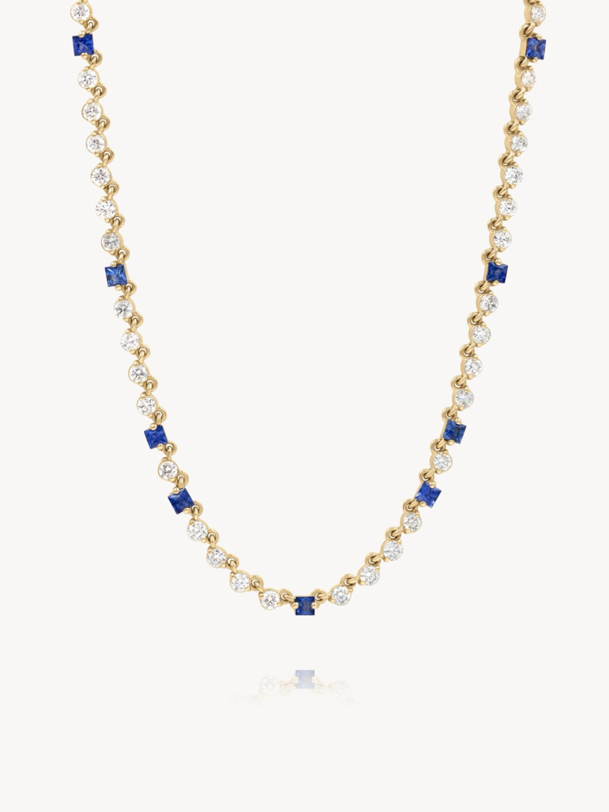 Elegant Sapphire and Diamond Necklace for Women - Perfect for Weddings, Anniversaries & Special Occasions