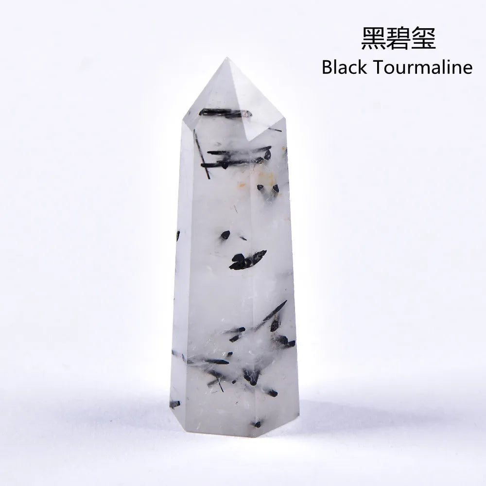 Natural Green Moss Agate Crystal Point - 60-70mm Transparent Quartz Stone for Home Decor, Feng Shui, Jewelry Making & Healing Meditation (1PC)