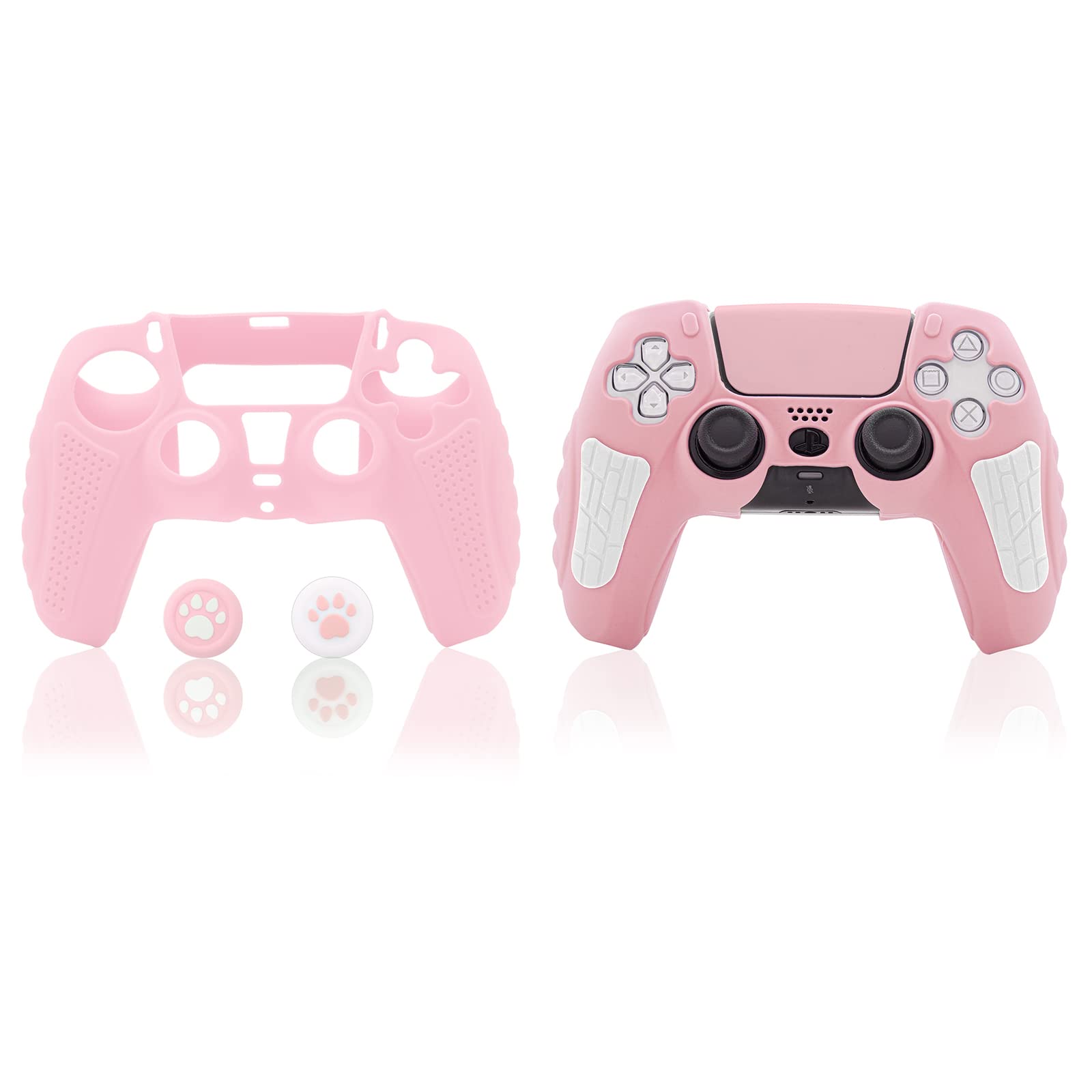 Pink PS5 Controller Skin & Cover - 2 Pack for Gaming Protection