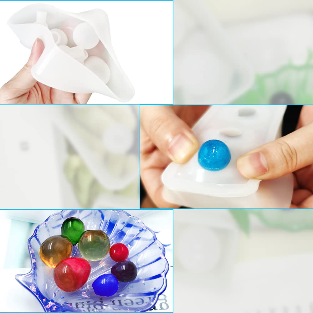 2 Pcs Silicone Resin Ball Molds for DIY Jewelry Making - Universe Sphere & Egg Shaped Epoxy Casting Molds for Pendants, Resin Crafts - Perfect for Home Decor, Gift Making & Creative Projects